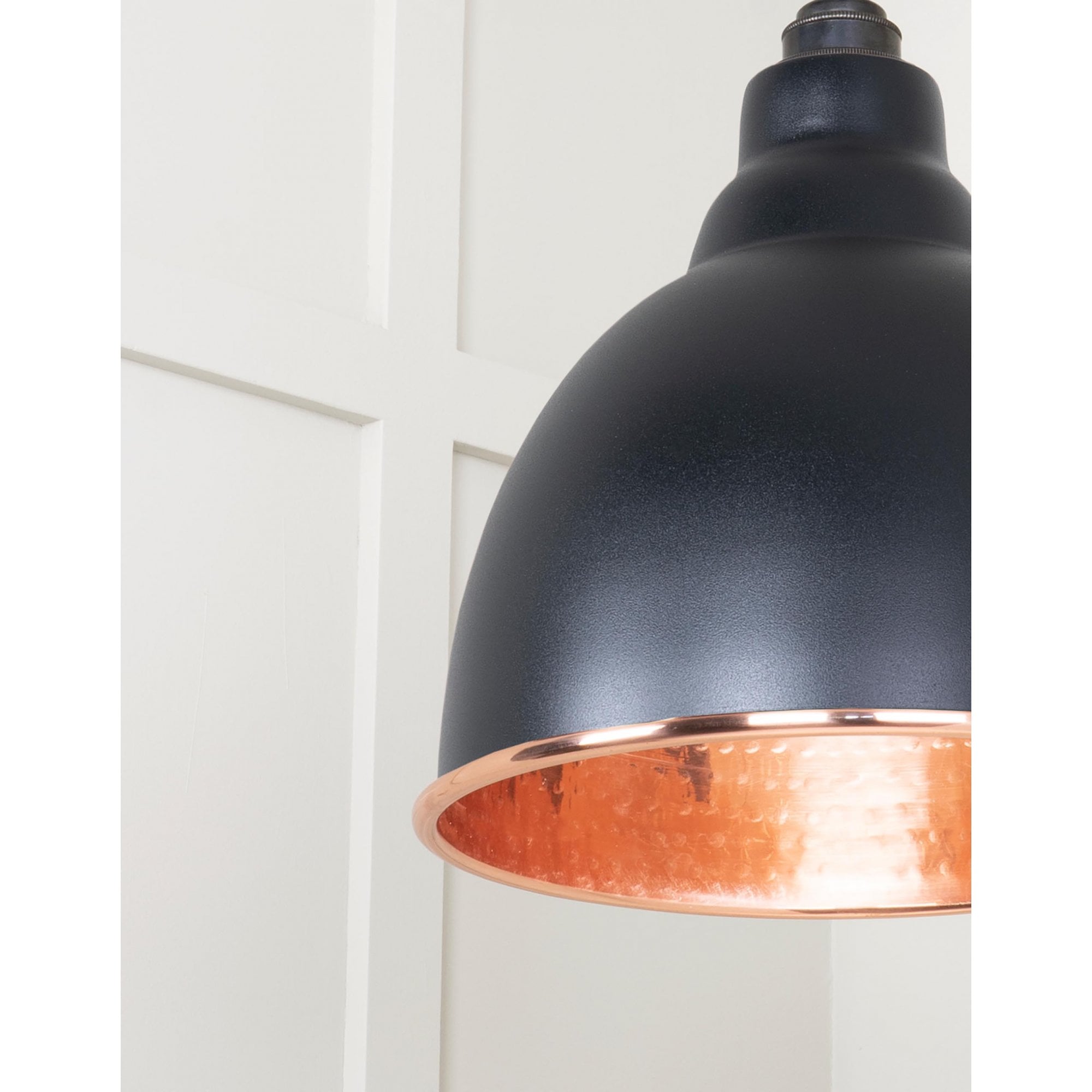 From The Anvil Hammered Copper Brindley Cluster Pendant - Elan Black