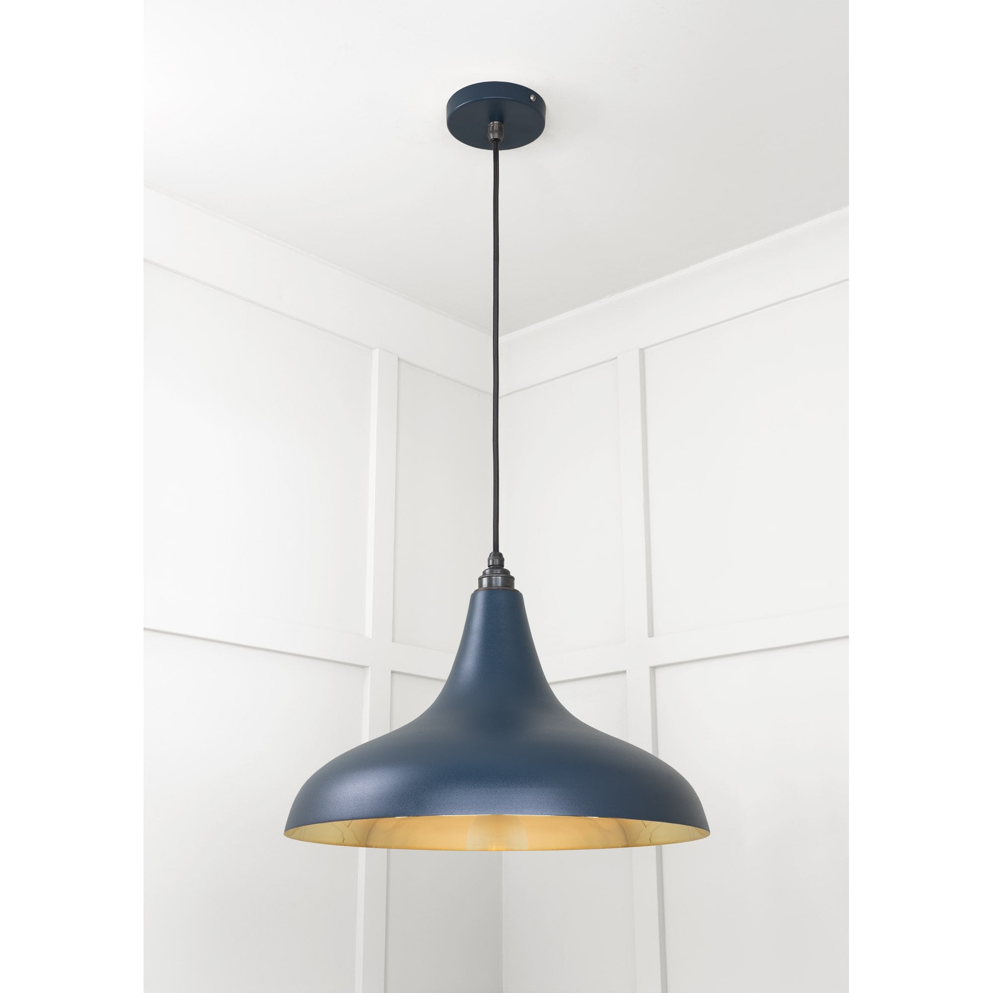 From The Anvil Smooth Brass Frankley Pendant - Dusk (Dark Blue/Grey)