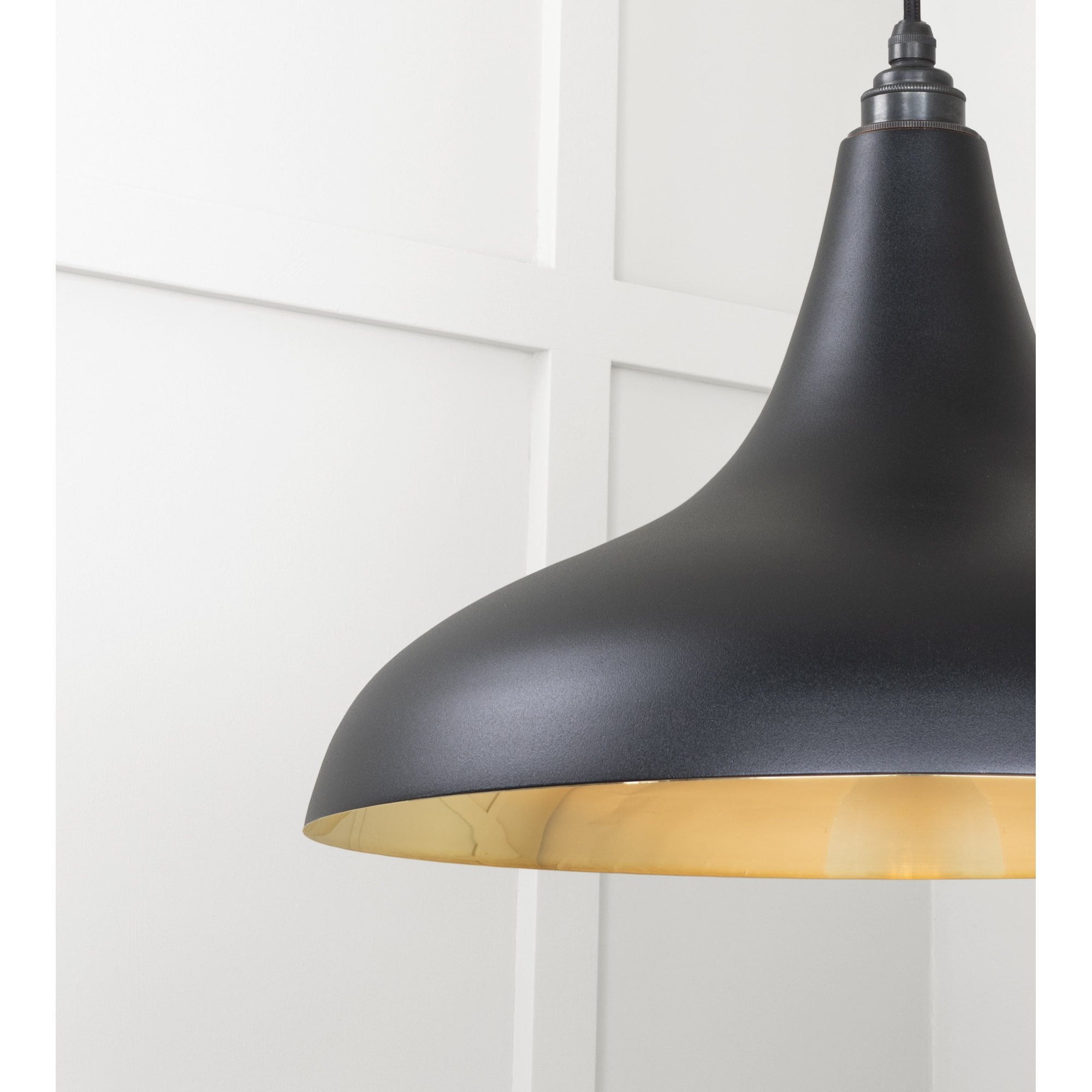 From The Anvil Smooth Brass Frankley Pendant - Elan Black