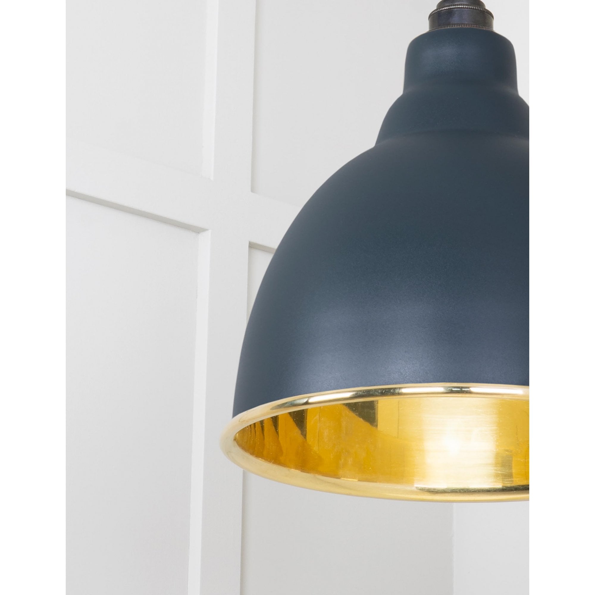 From The Anvil Smooth Brass Brindley Cluster Pendant - Soot (Dark Grey)