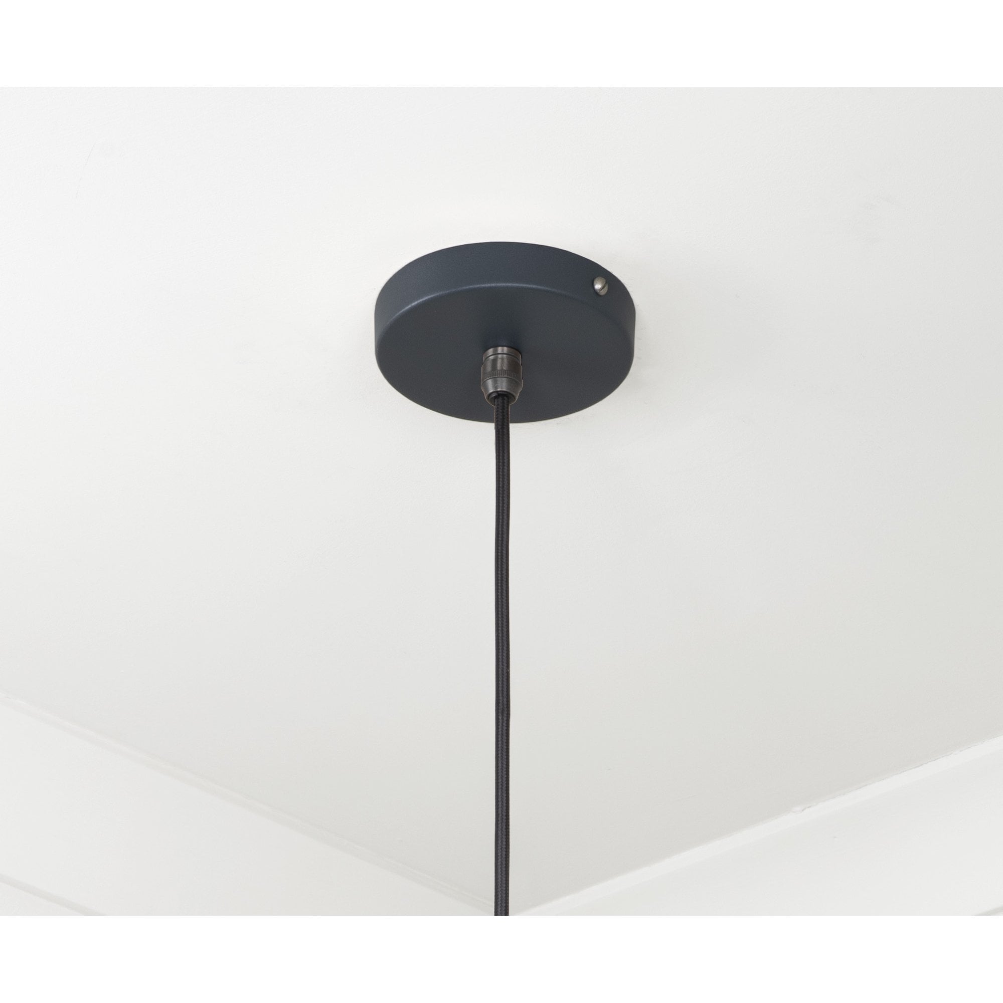 From The Anvil Smooth Brass Frankley Pendant - Soot (Dark Grey)
