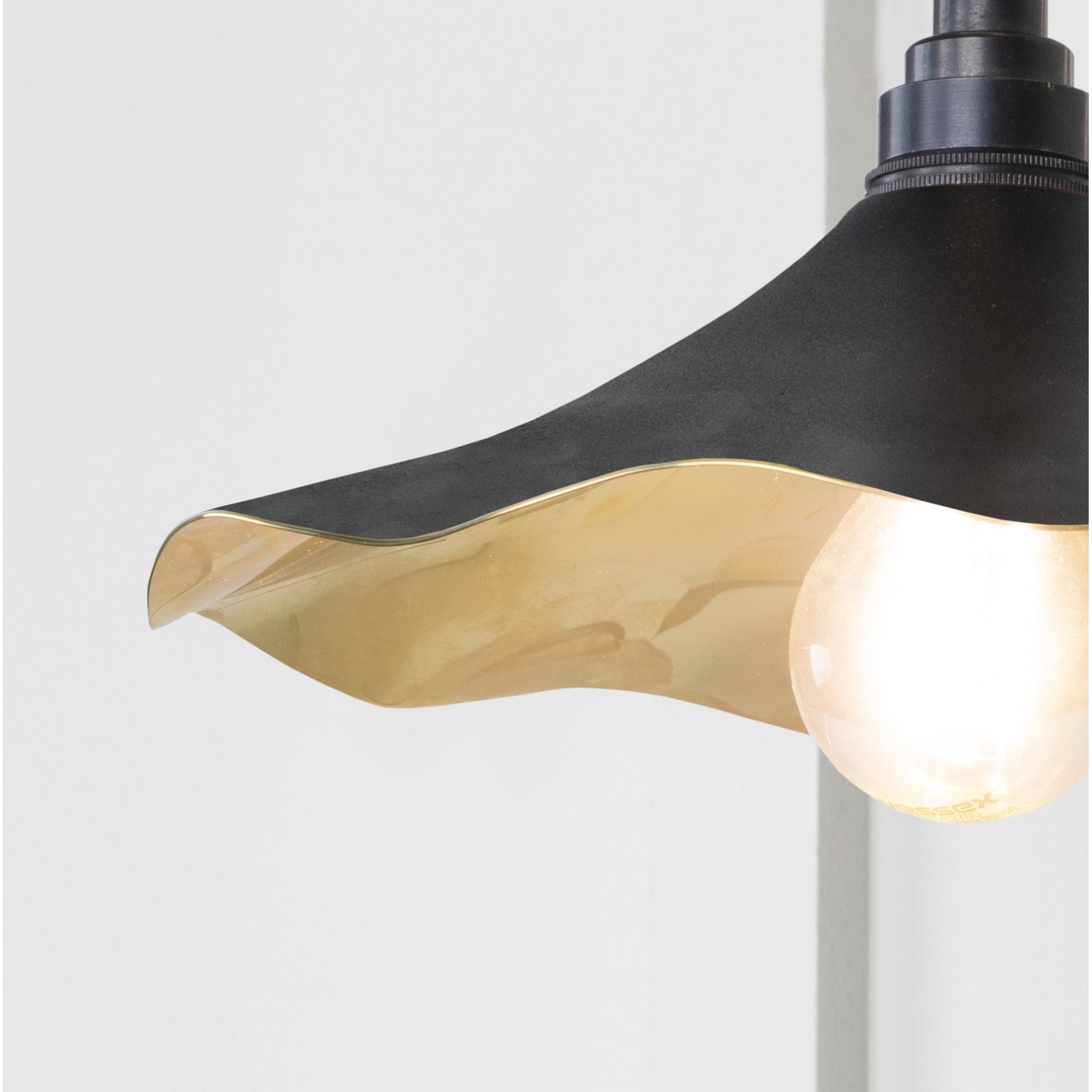 From The Anvil Smooth Brass Flora Wall Light - Elan Black