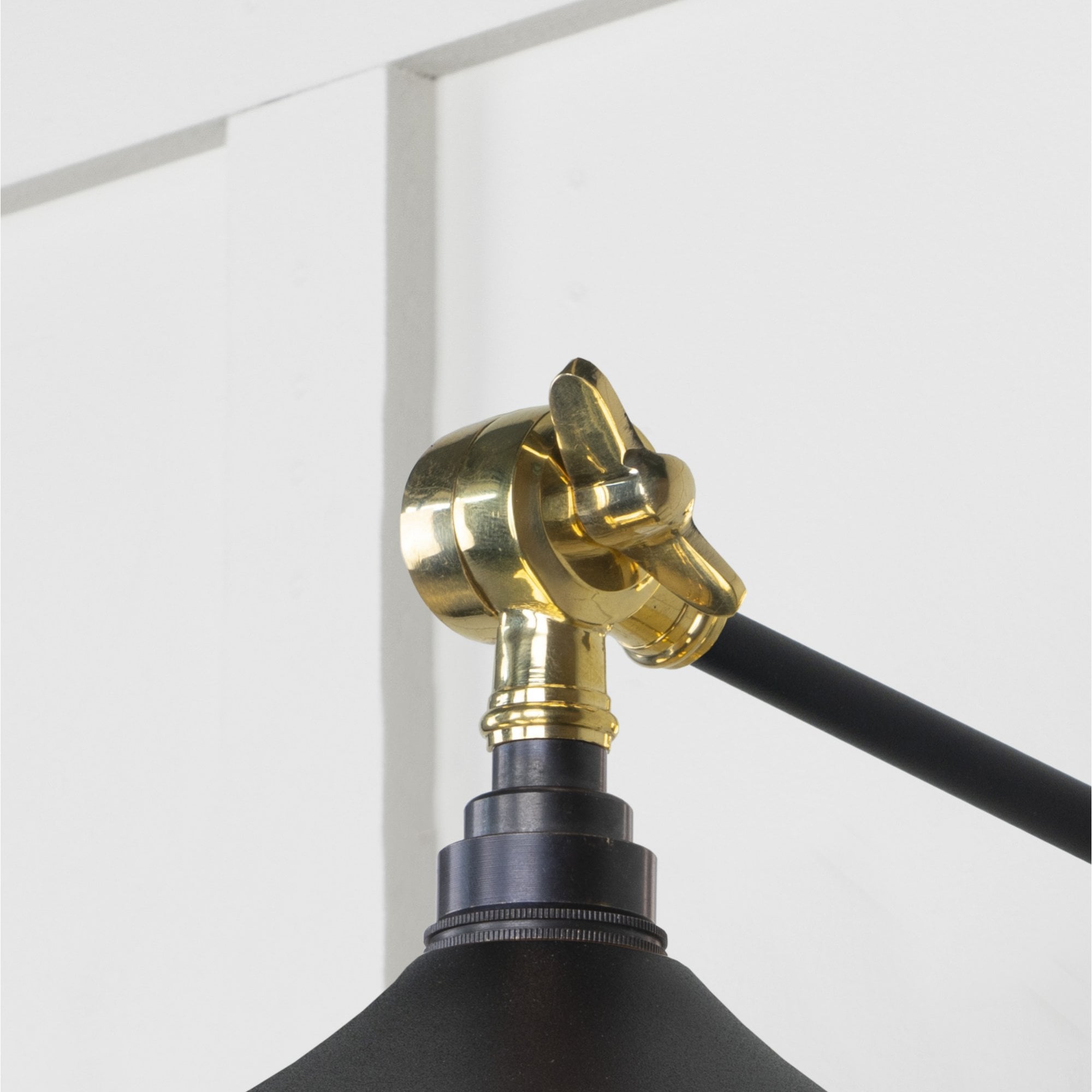 From The Anvil Smooth Brass Flora Wall Light - Elan Black