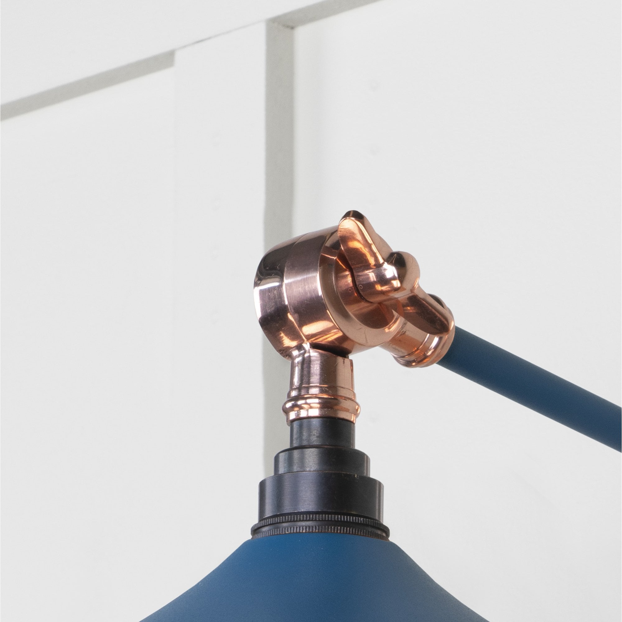 From The Anvil Smooth Copper Flora Wall Light - Upstream (Blue)