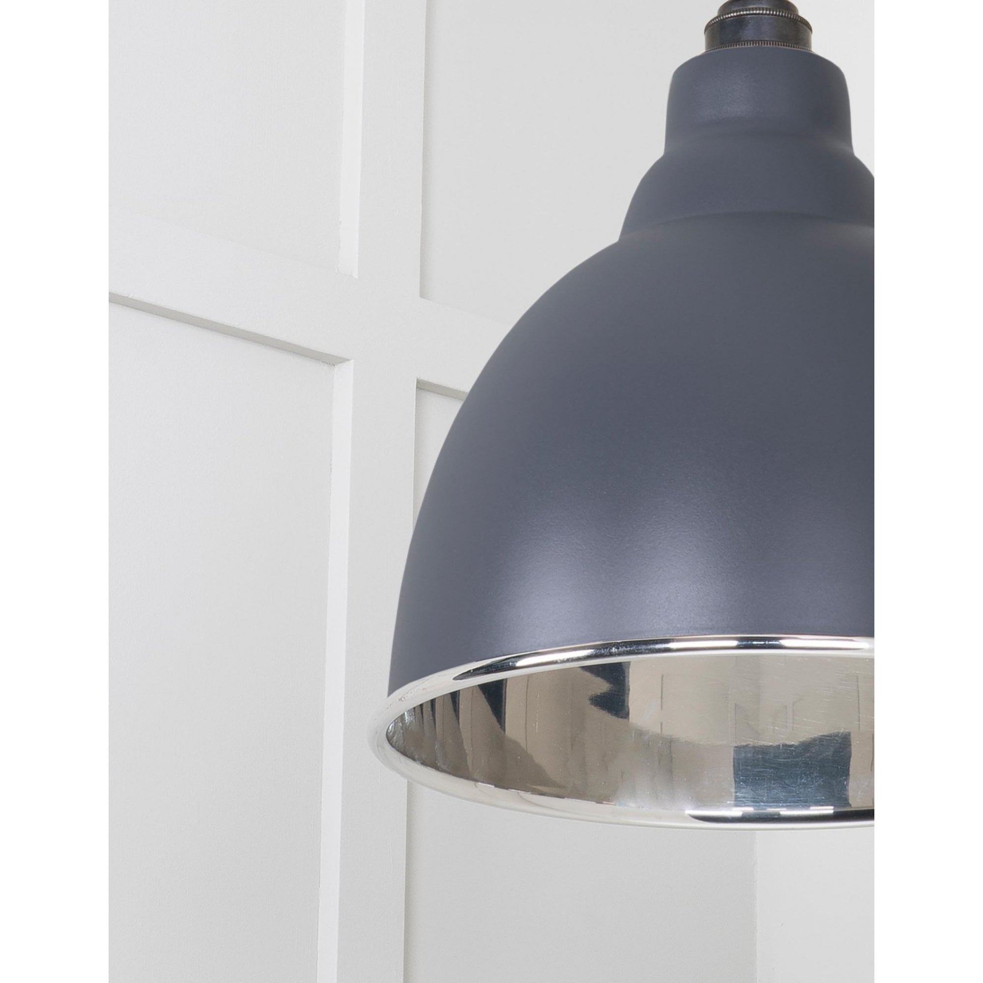 From The Anvil Smooth Nickel Brindley Cluster Pendant - Slate (Mid Grey)