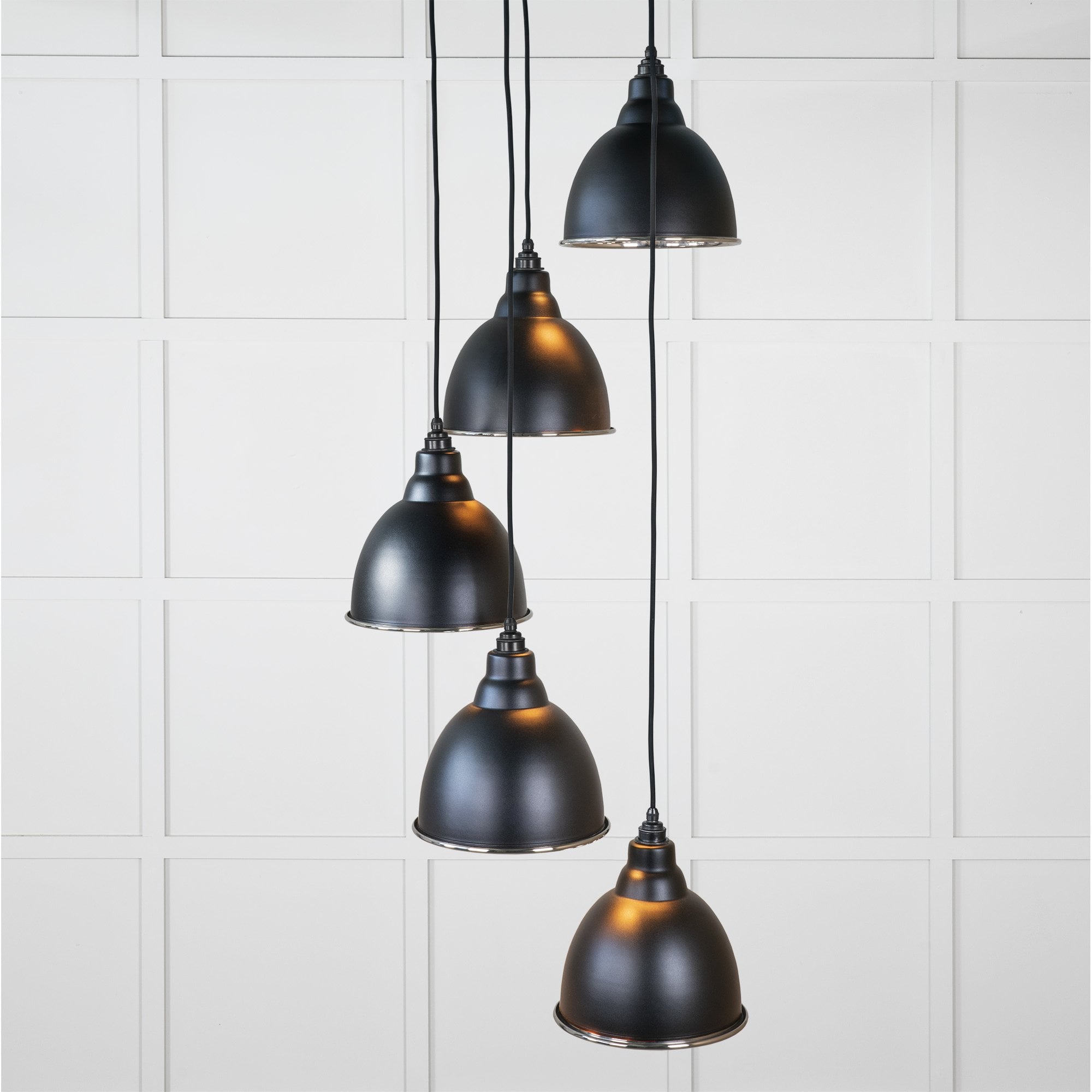 From The Anvil Smooth Nickel Brindley Cluster Pendant - Elan Black