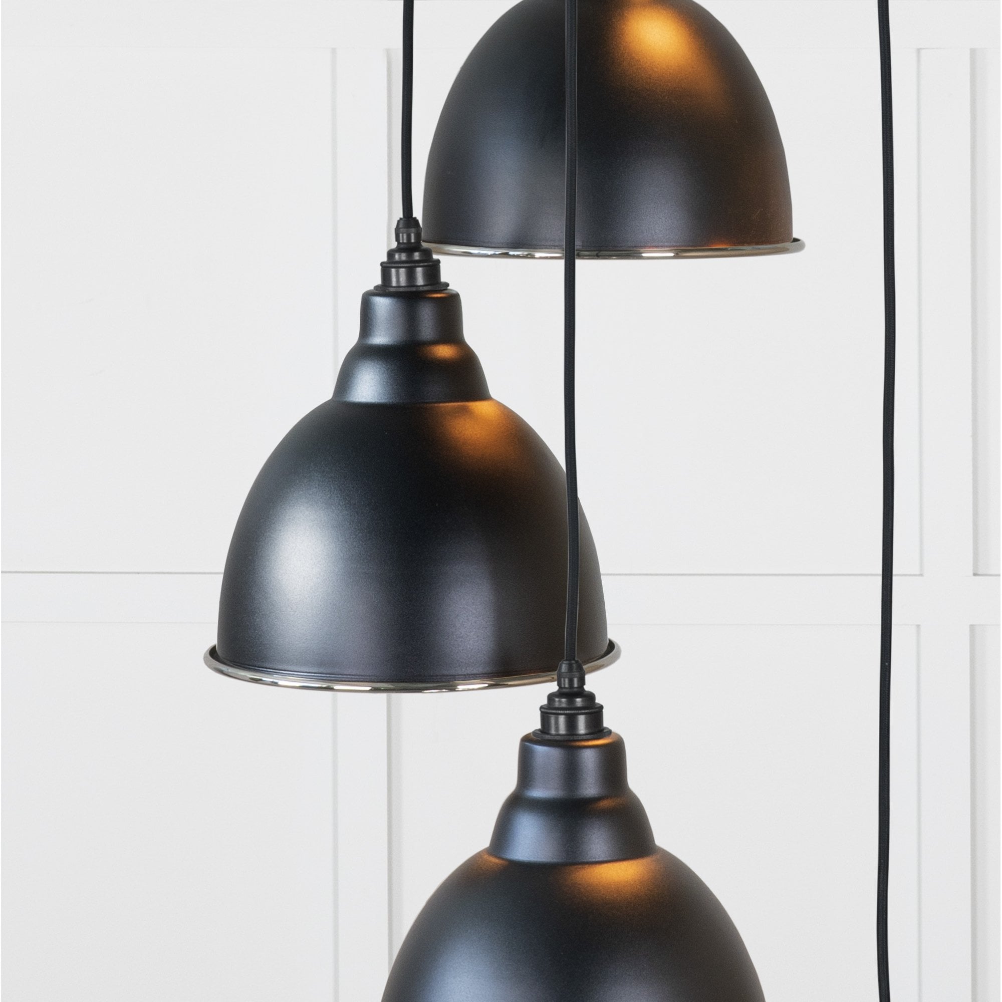 From The Anvil Smooth Nickel Brindley Cluster Pendant - Elan Black