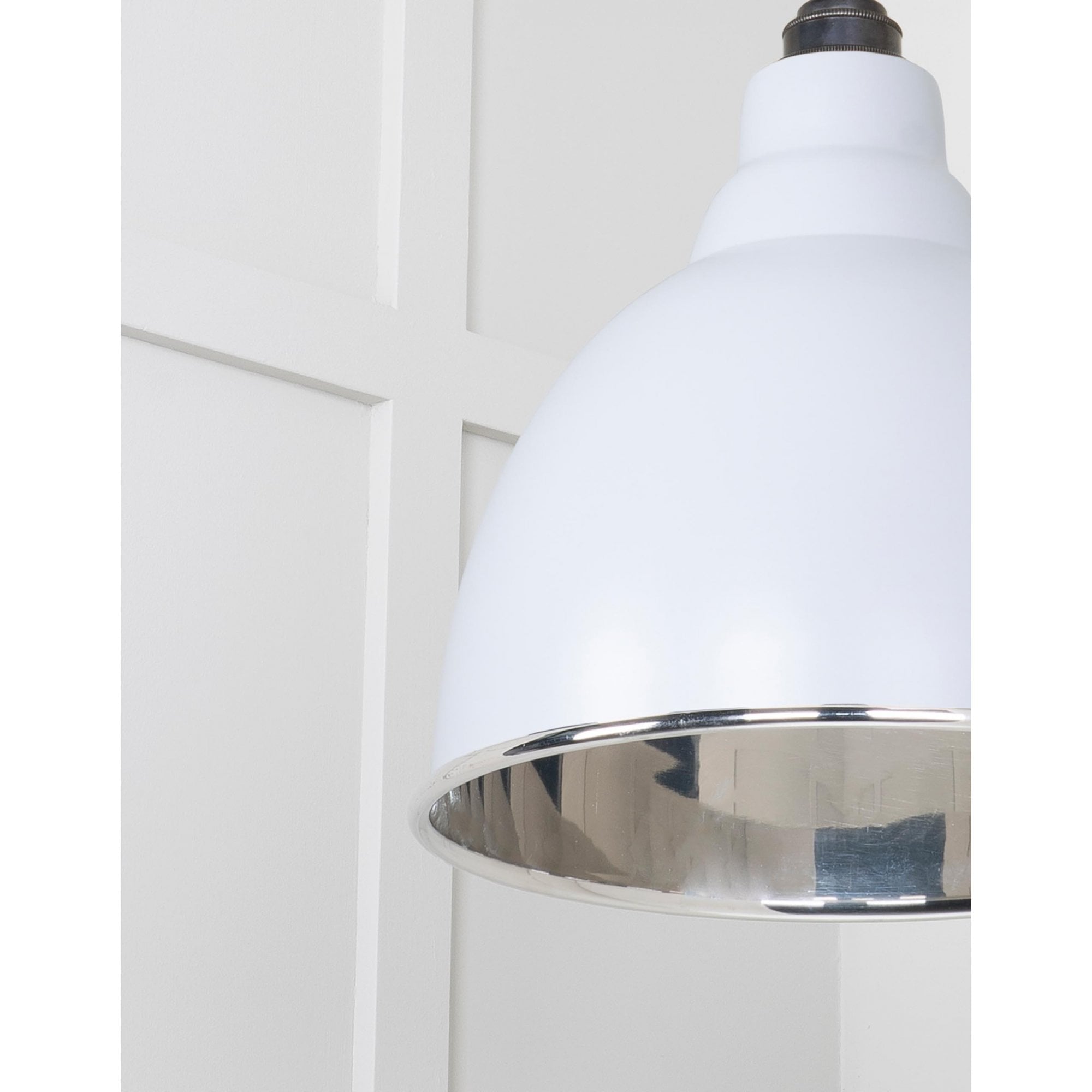 From The Anvil Smooth Nickel Brindley Cluster Pendant - Birch (Pale Grey)