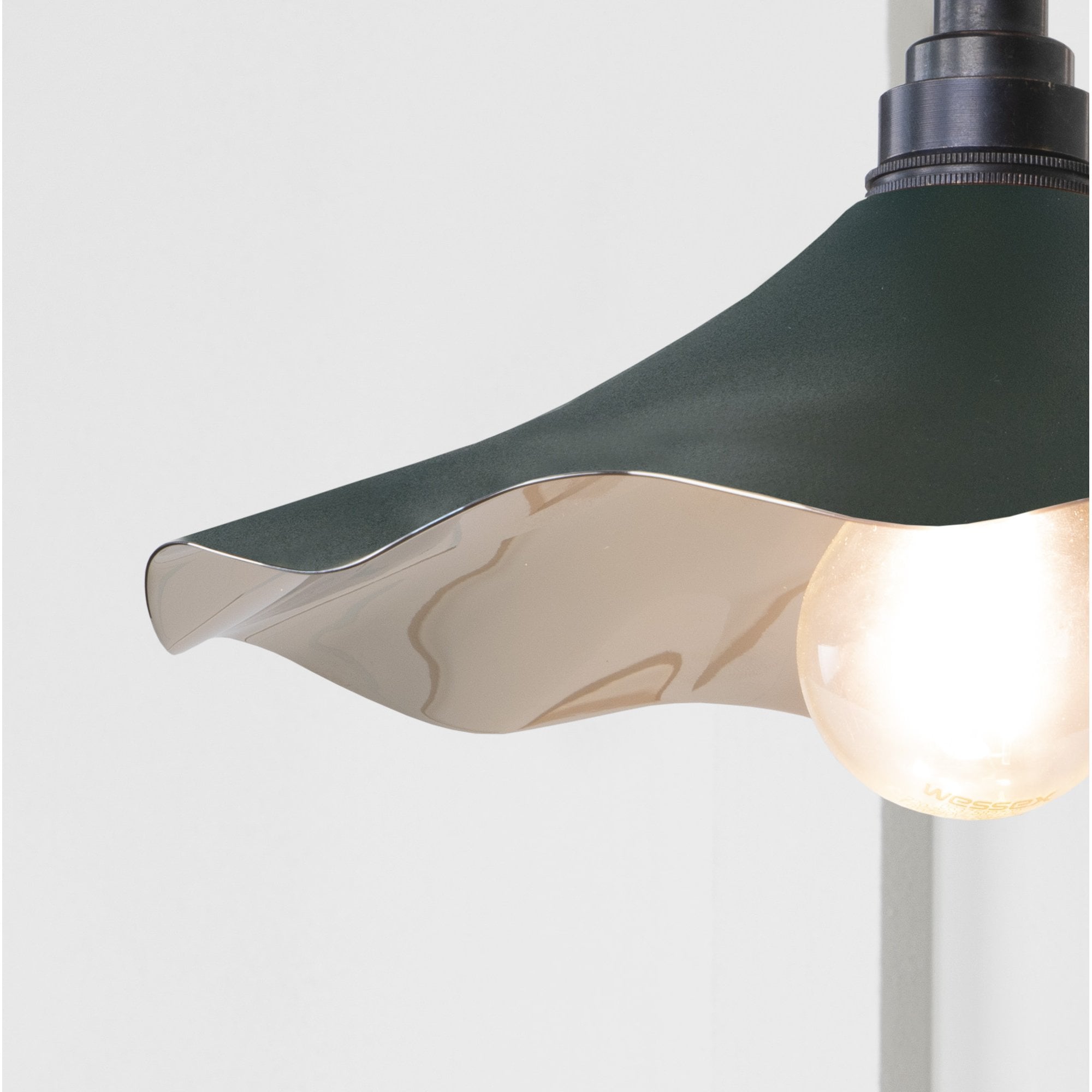 From The Anvil Smooth Nickel Flora Wall Light - Dingle (Rich Green)