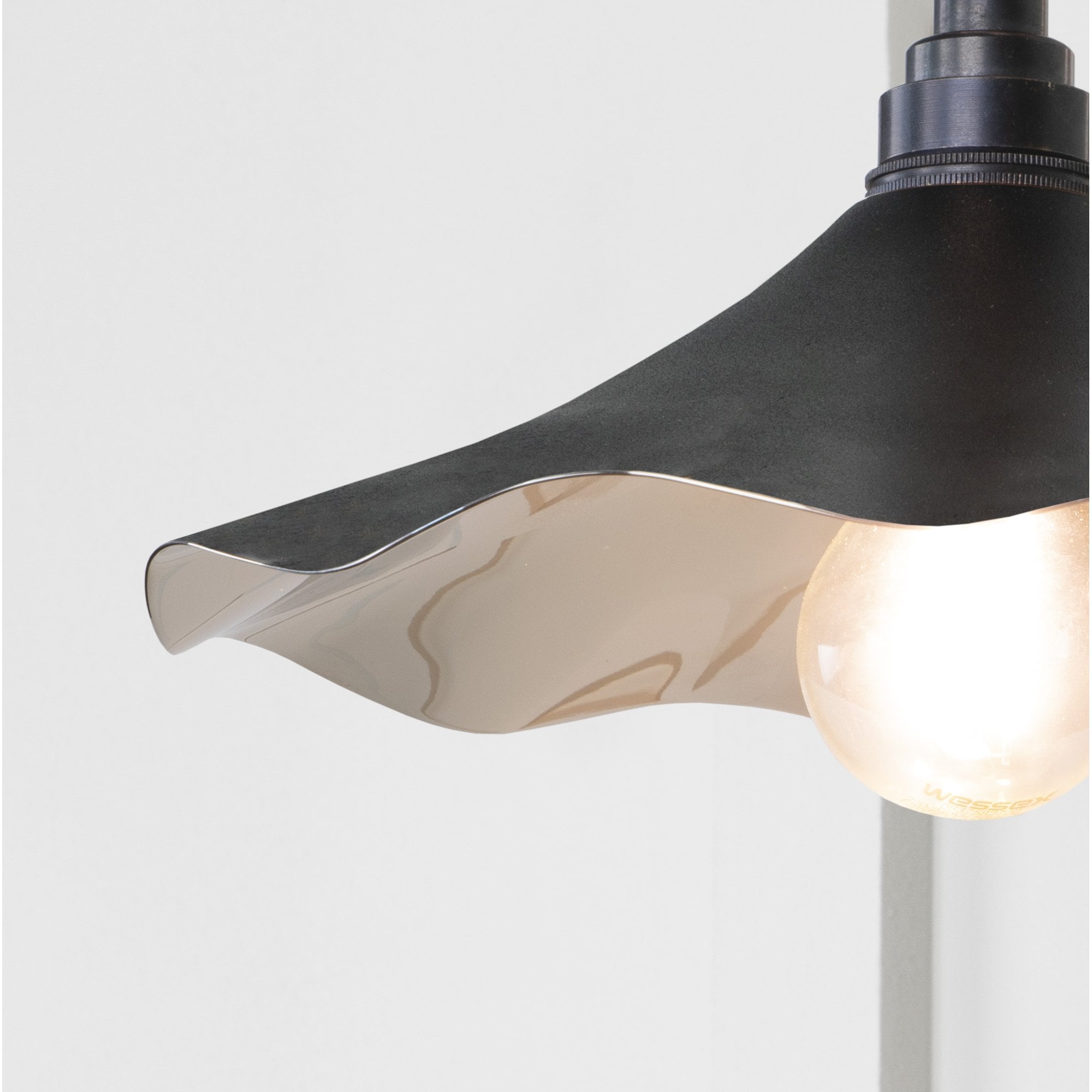 From The Anvil Smooth Nickel Flora Wall Light - Elan Black