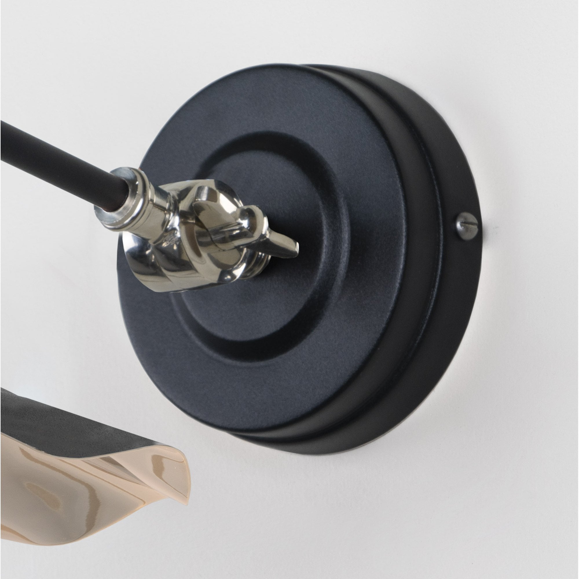 From The Anvil Smooth Nickel Flora Wall Light - Elan Black