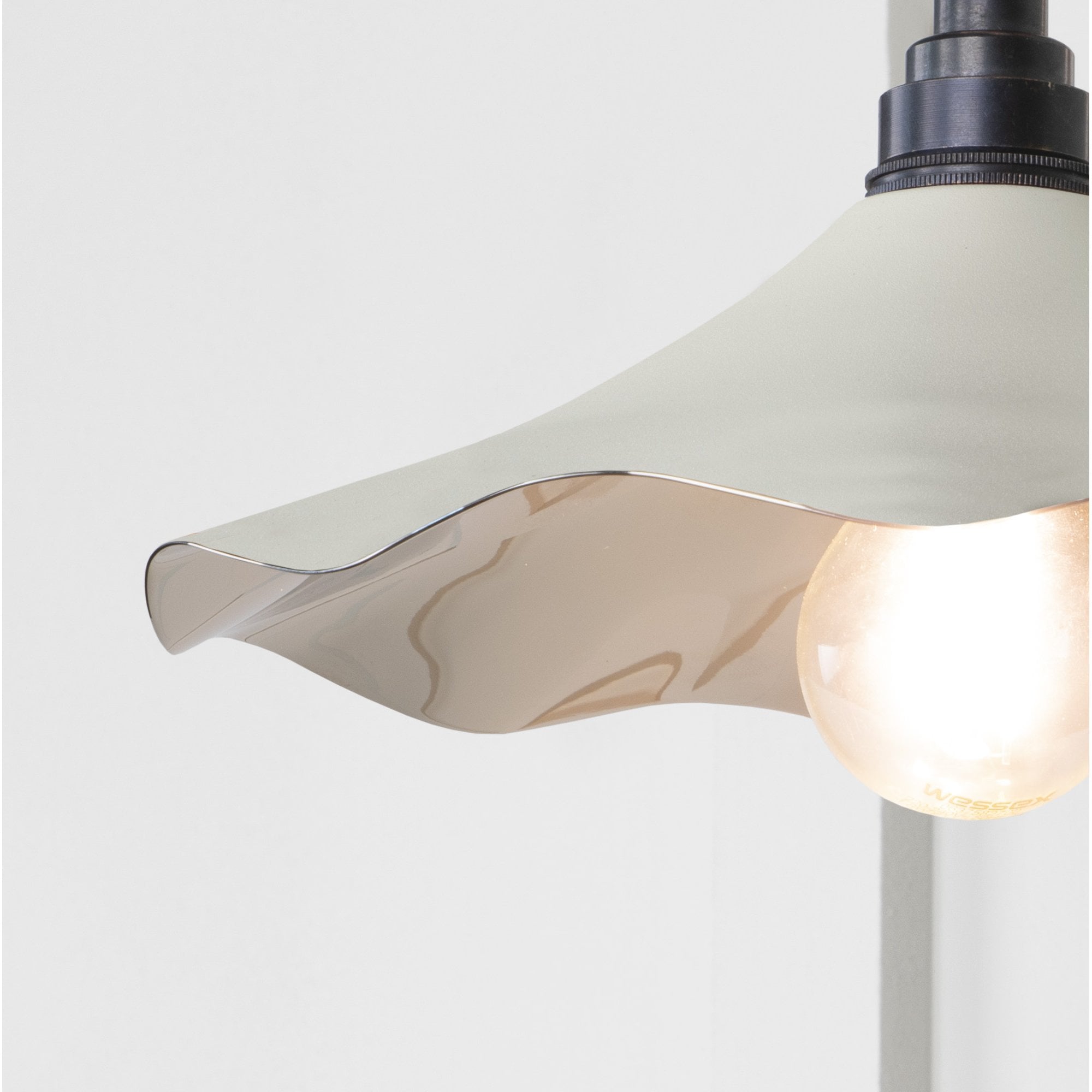 From The Anvil Smooth Nickel Flora Wall Light - Teasel (Off White/Cream)