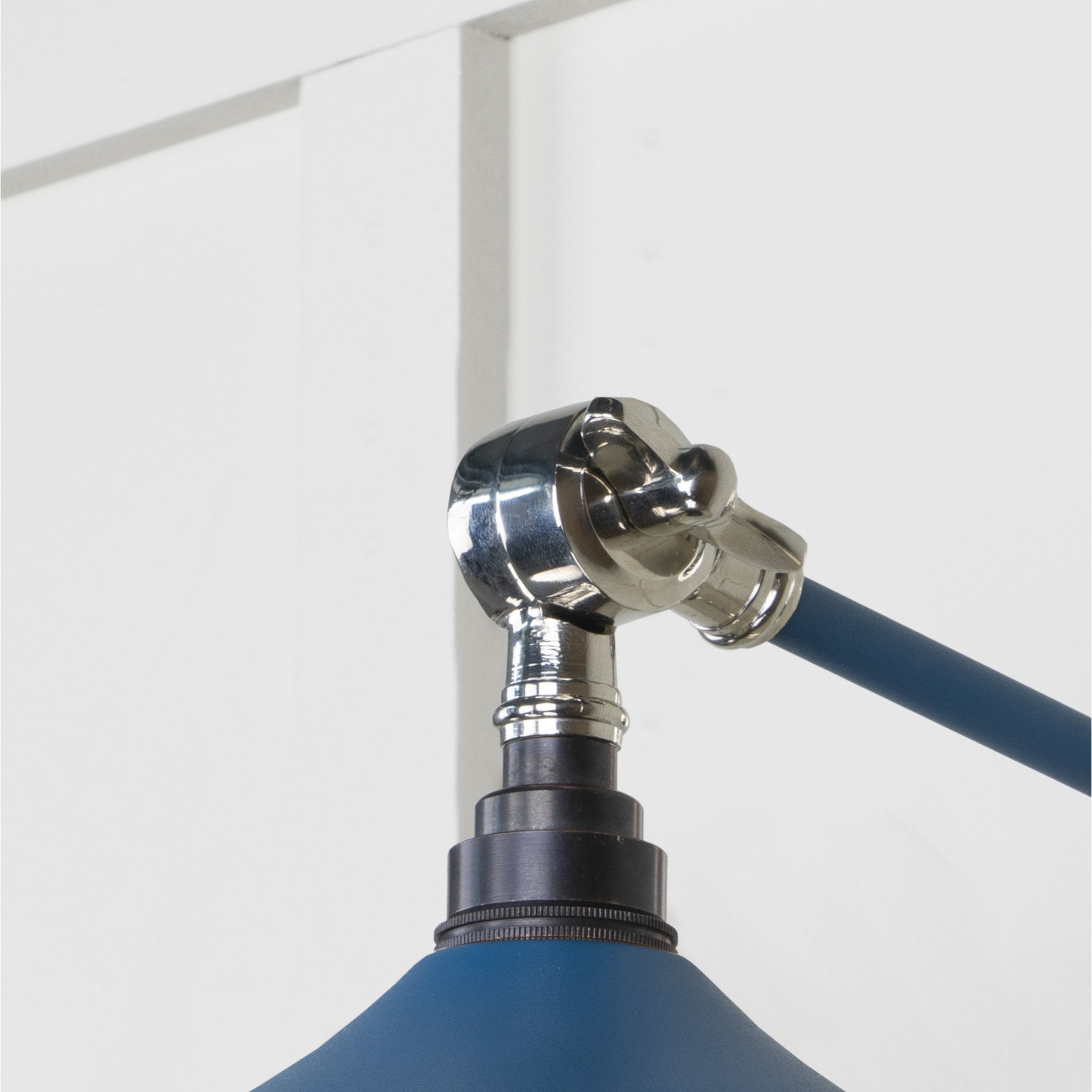 From The Anvil Smooth Nickel Flora Wall Light - Upstream (Blue)