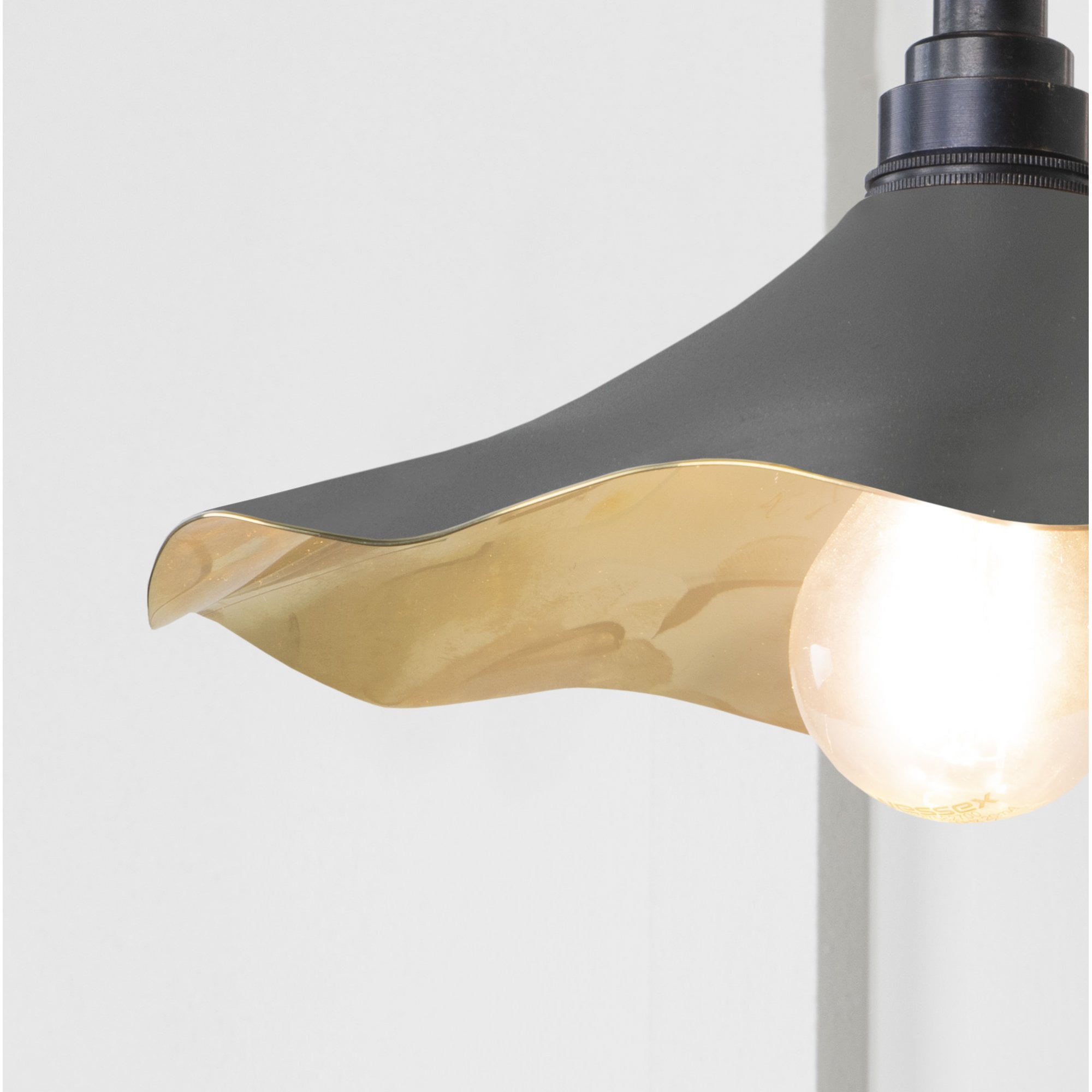 From The Anvil Smooth Brass Flora Wall Light - Bluff (Warm Grey)