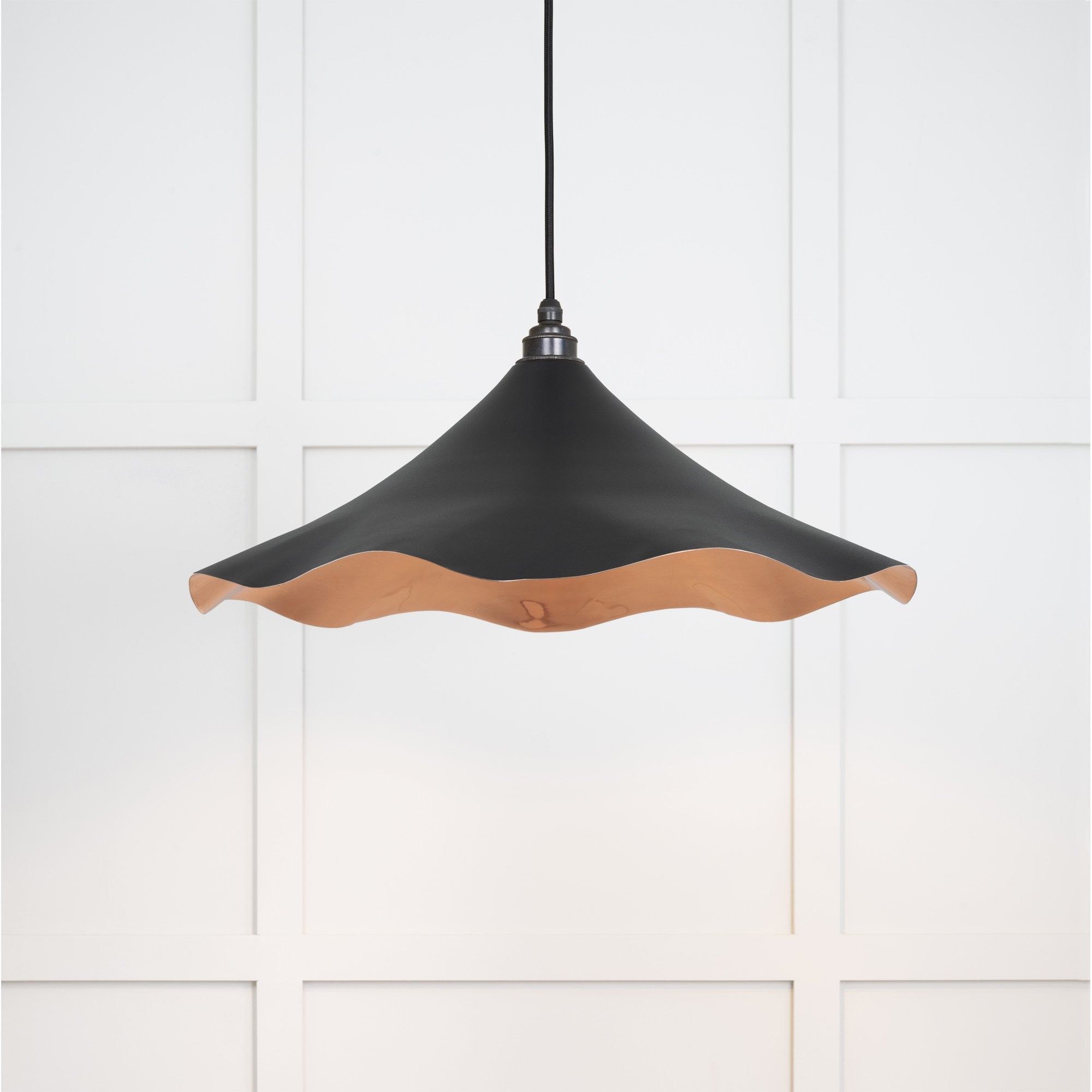 From The Anvil Smooth Copper Flora Pendant - Elan Black
