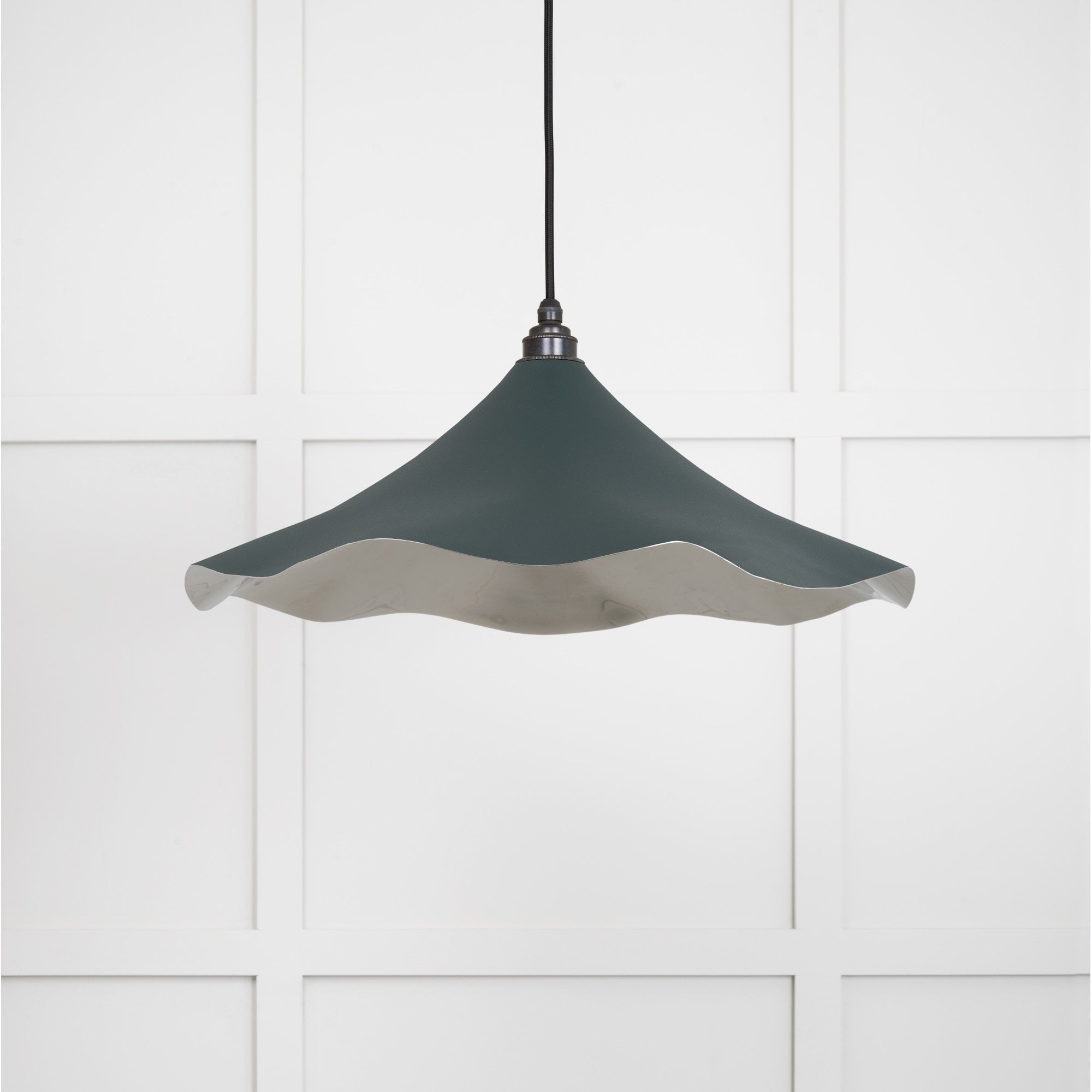 From The Anvil Smooth Nickel Flora Pendant - Dingle (Rich Green)