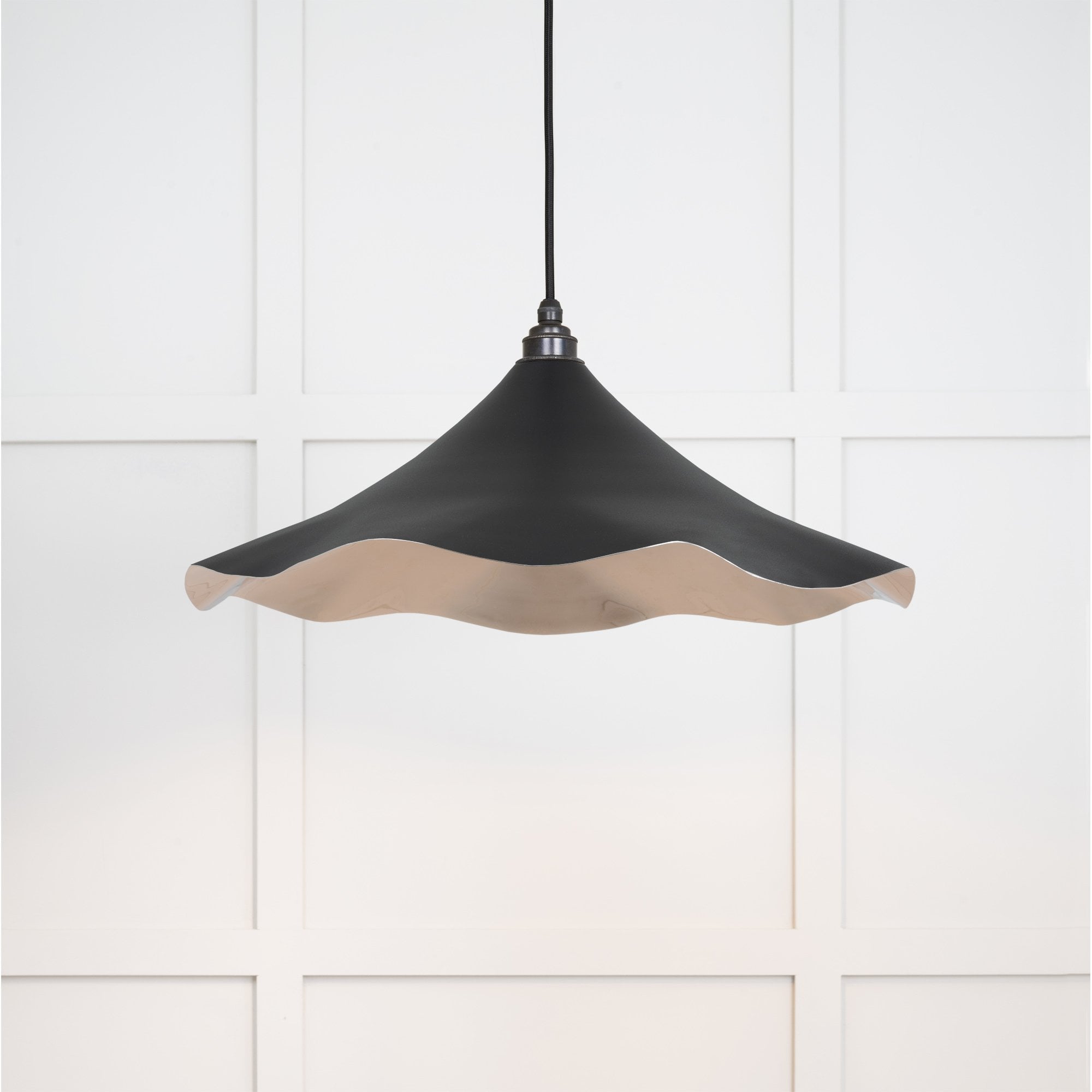 From The Anvil Smooth Nickel Flora Pendant - Elan Black