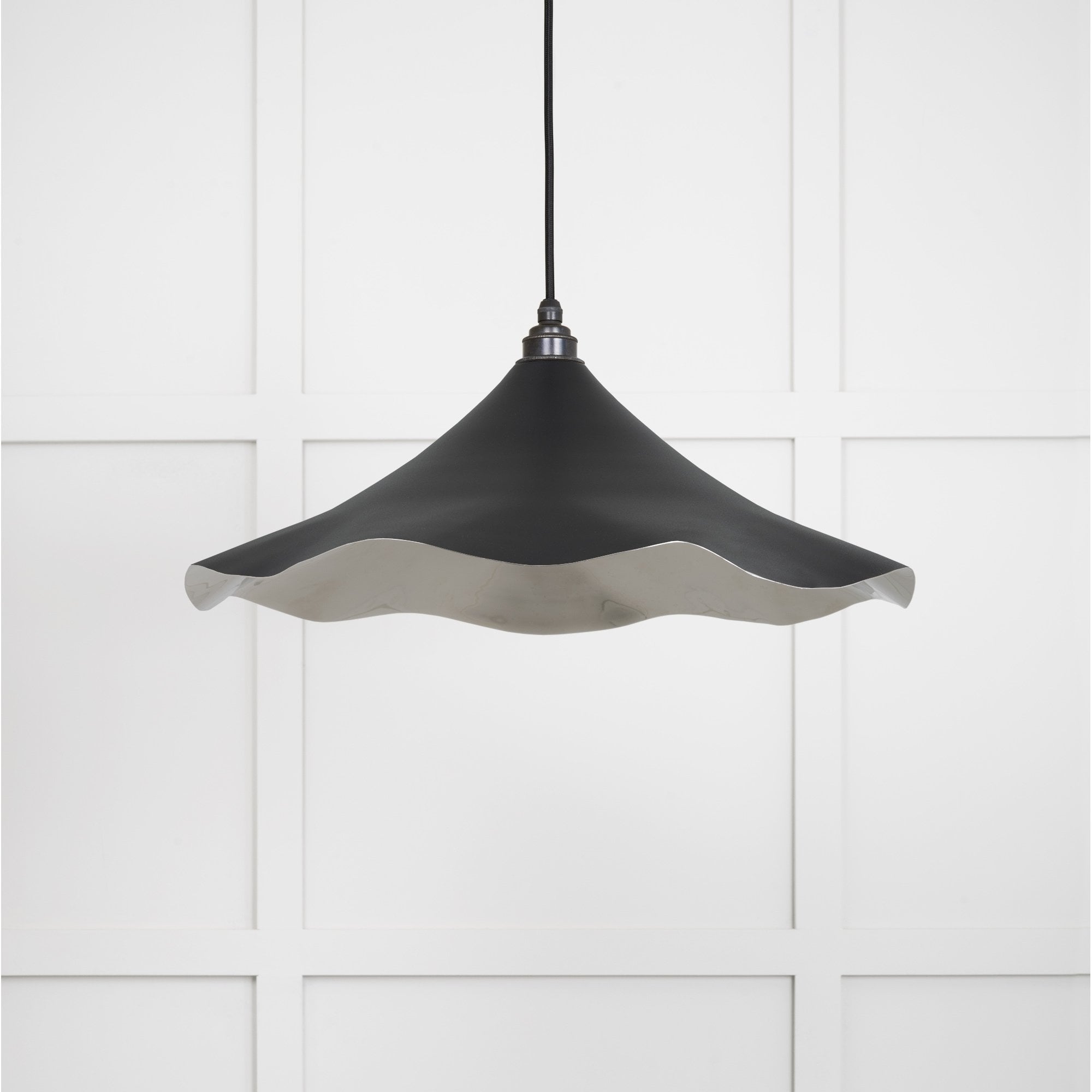 From The Anvil Smooth Nickel Flora Pendant - Elan Black
