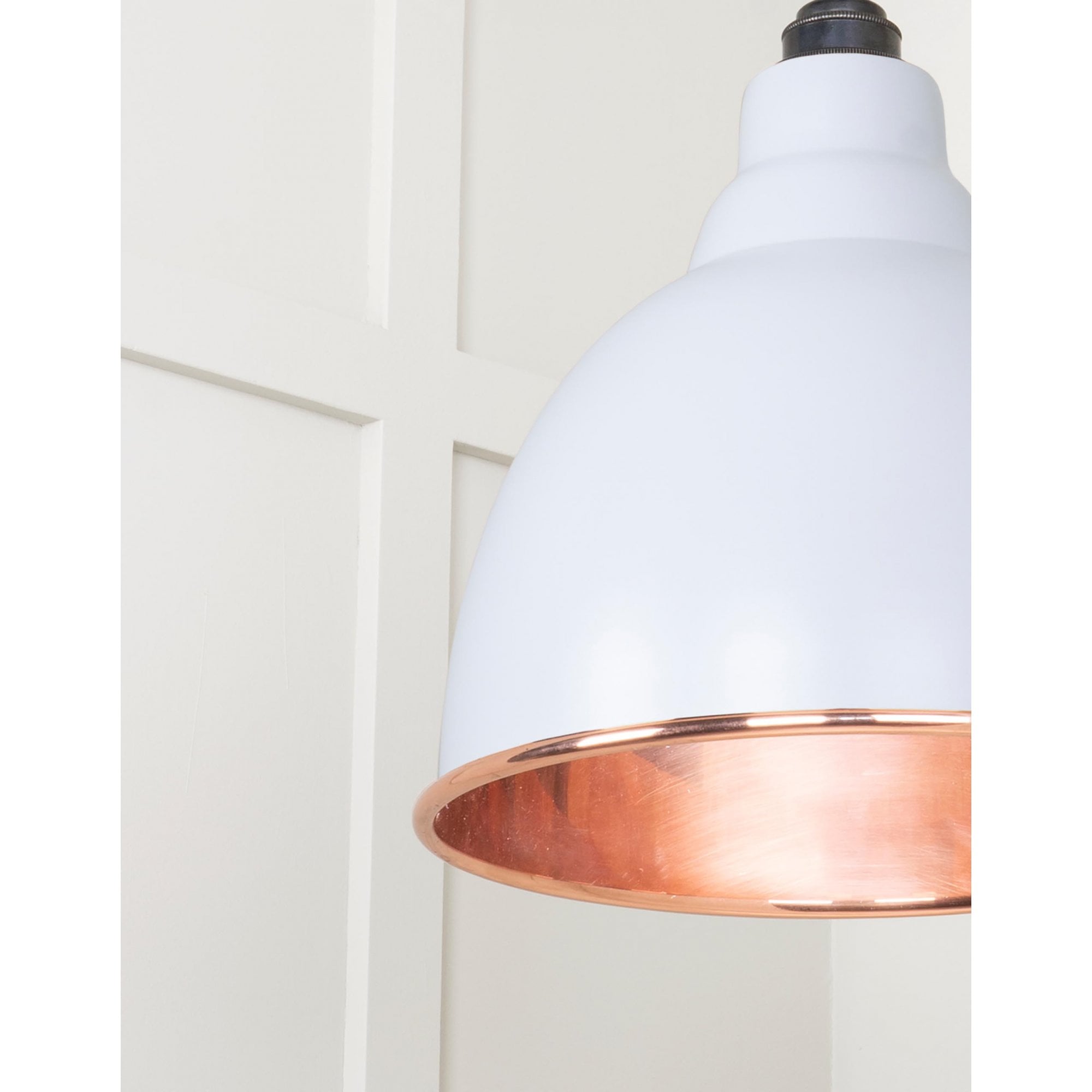 From The Anvil Smooth Copper Brindley Cluster Pendant - Birch (Pale Grey)