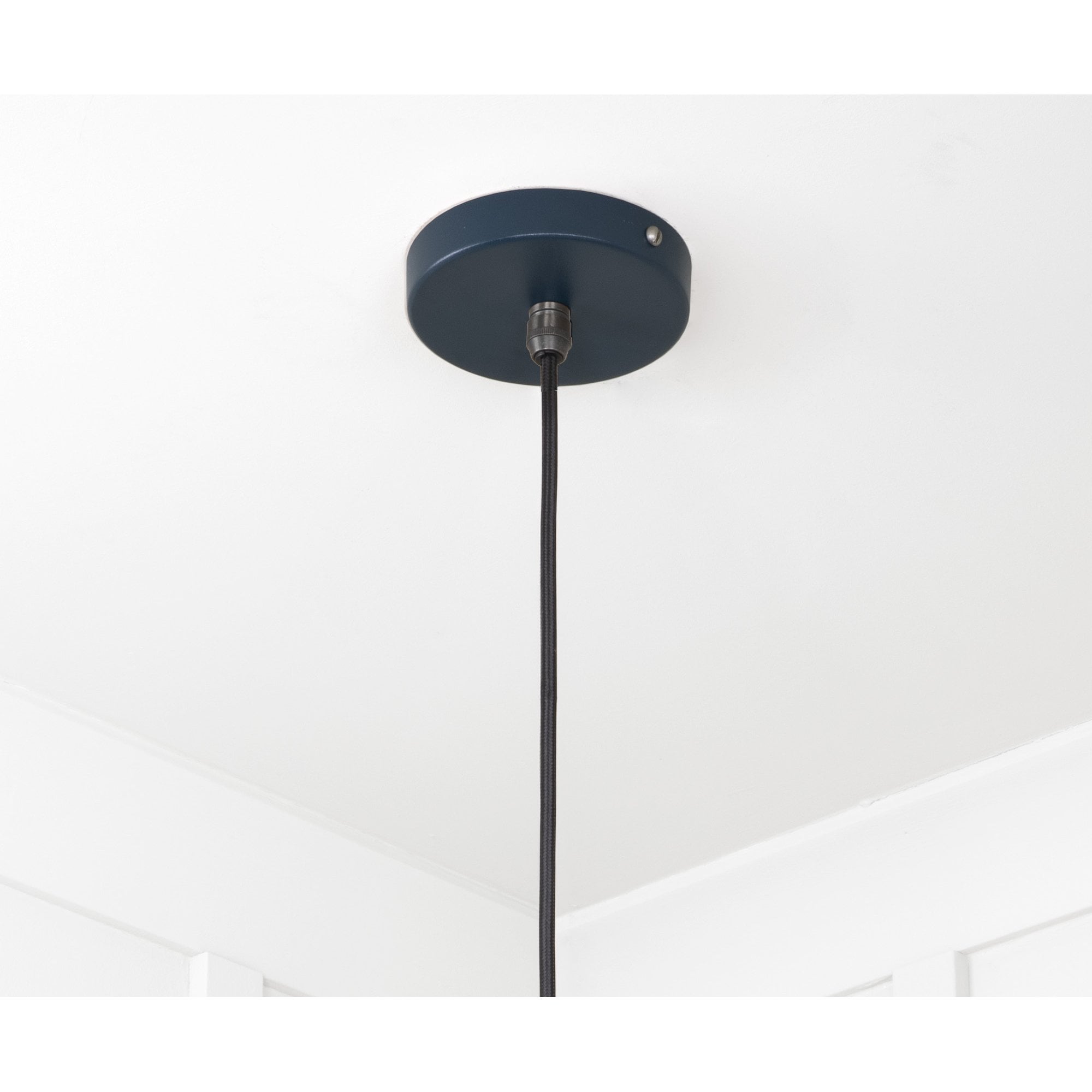 From The Anvil Smooth Brass Flora Pendant - Dusk (Dark Blue/Grey)