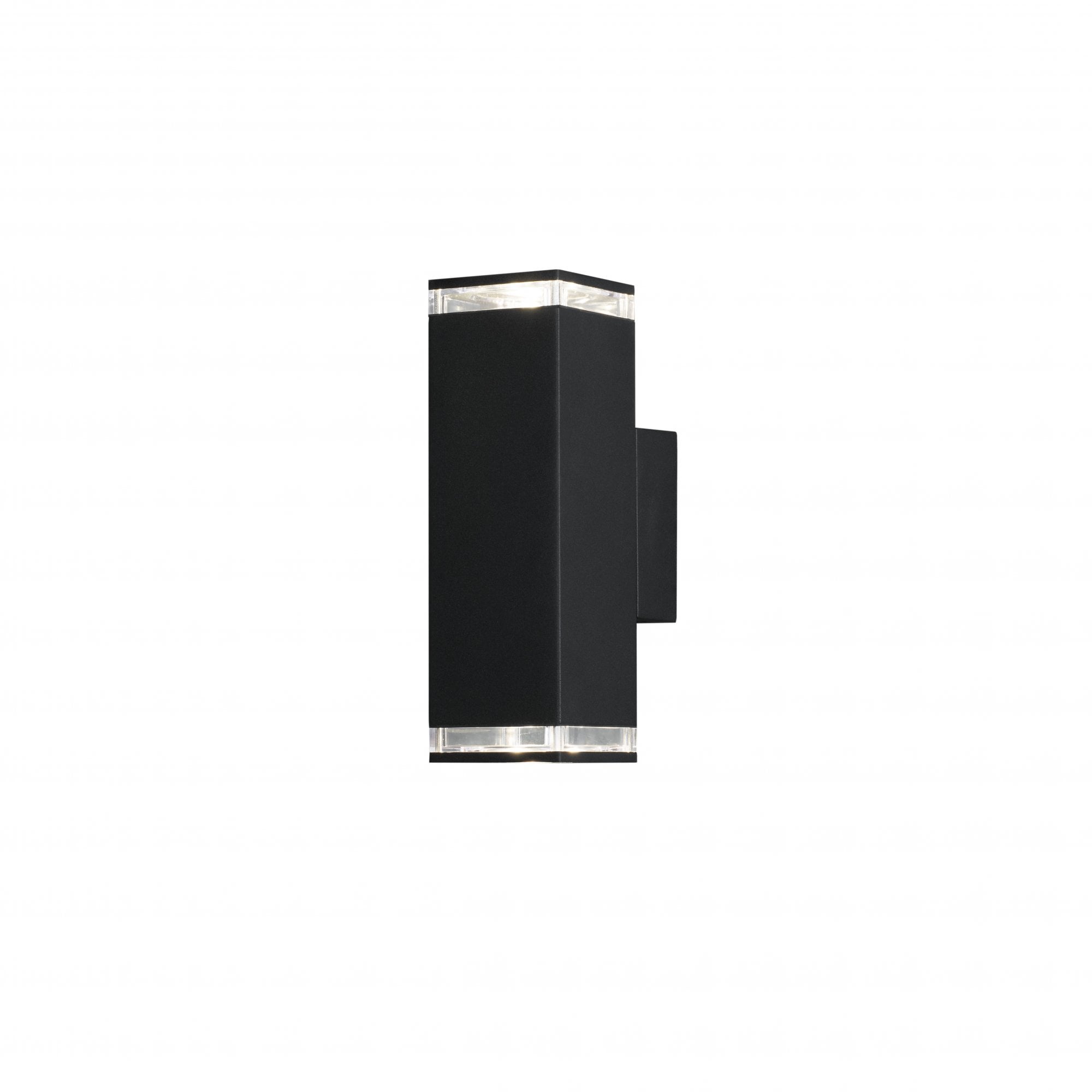 Konstsmide Pollux Single Ring Up/Down Wall Light - Matt Black