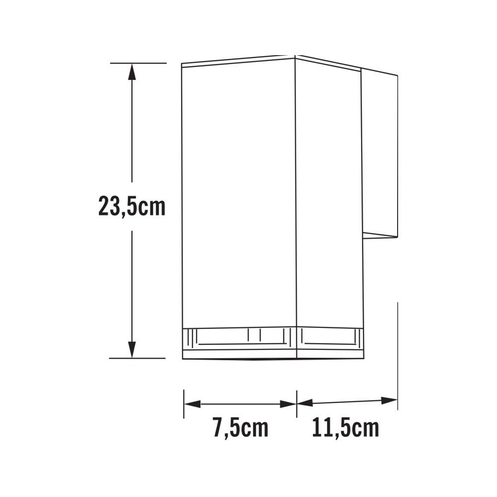 Konstsmide Pollux Single Ring Down Wall Light - Matt White