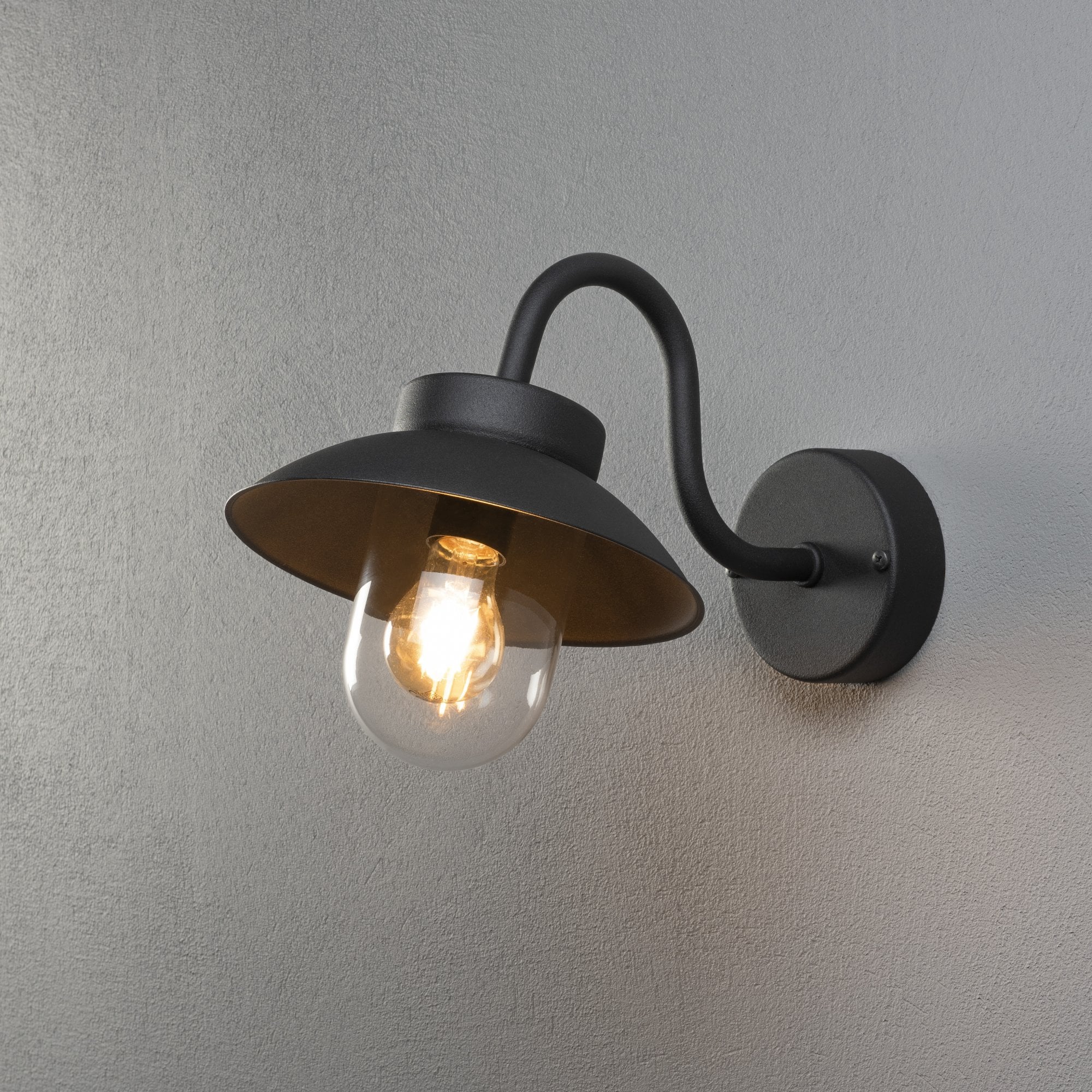 Konstsmide Vega Mini Wall Light - Matt Black