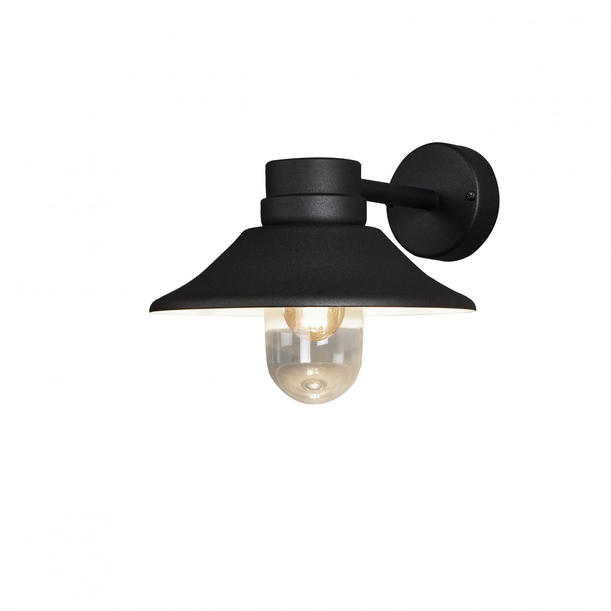 Konstsmide Vega Hooded Wall Light - Black