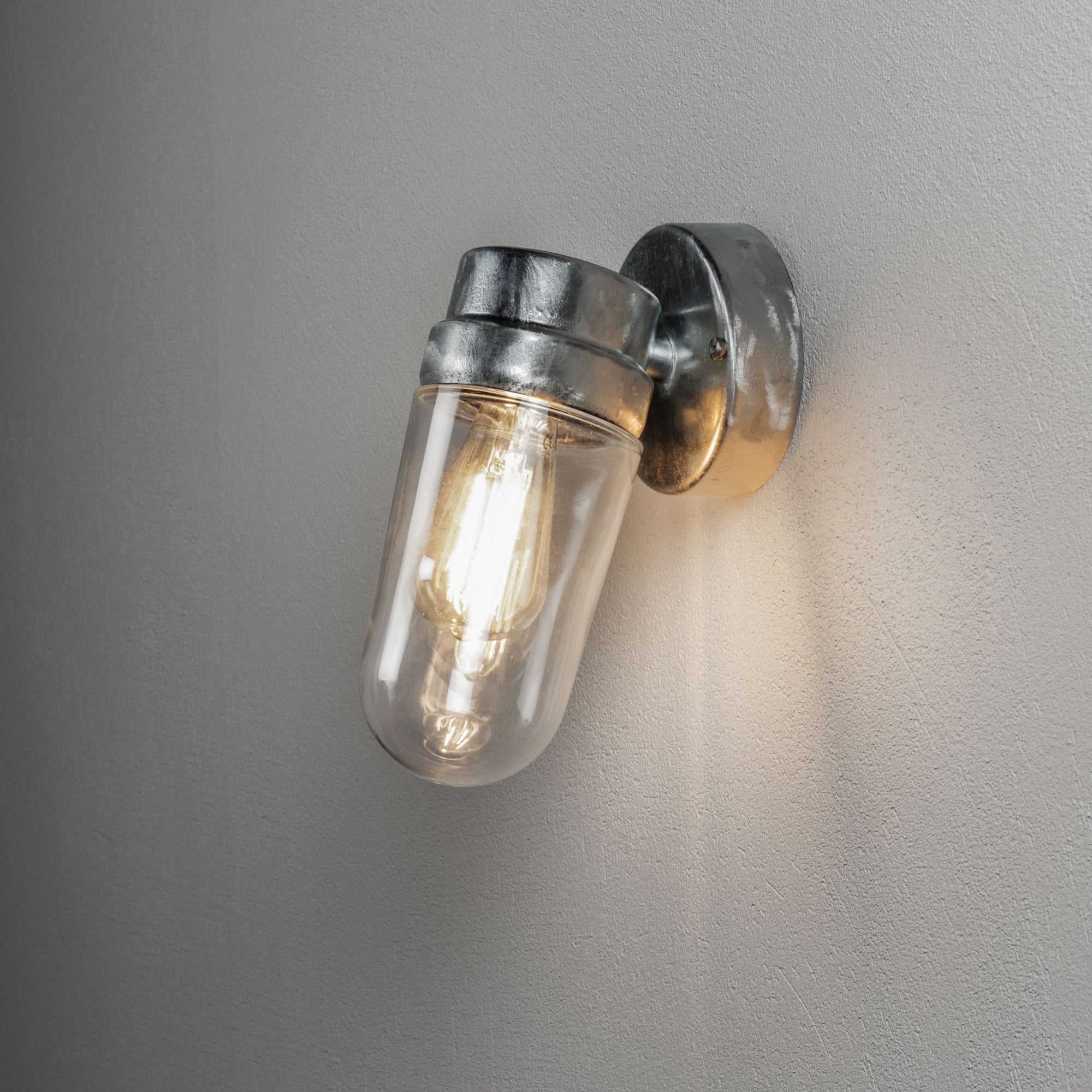 Konstsmide Vega Wall Light - Galvanised