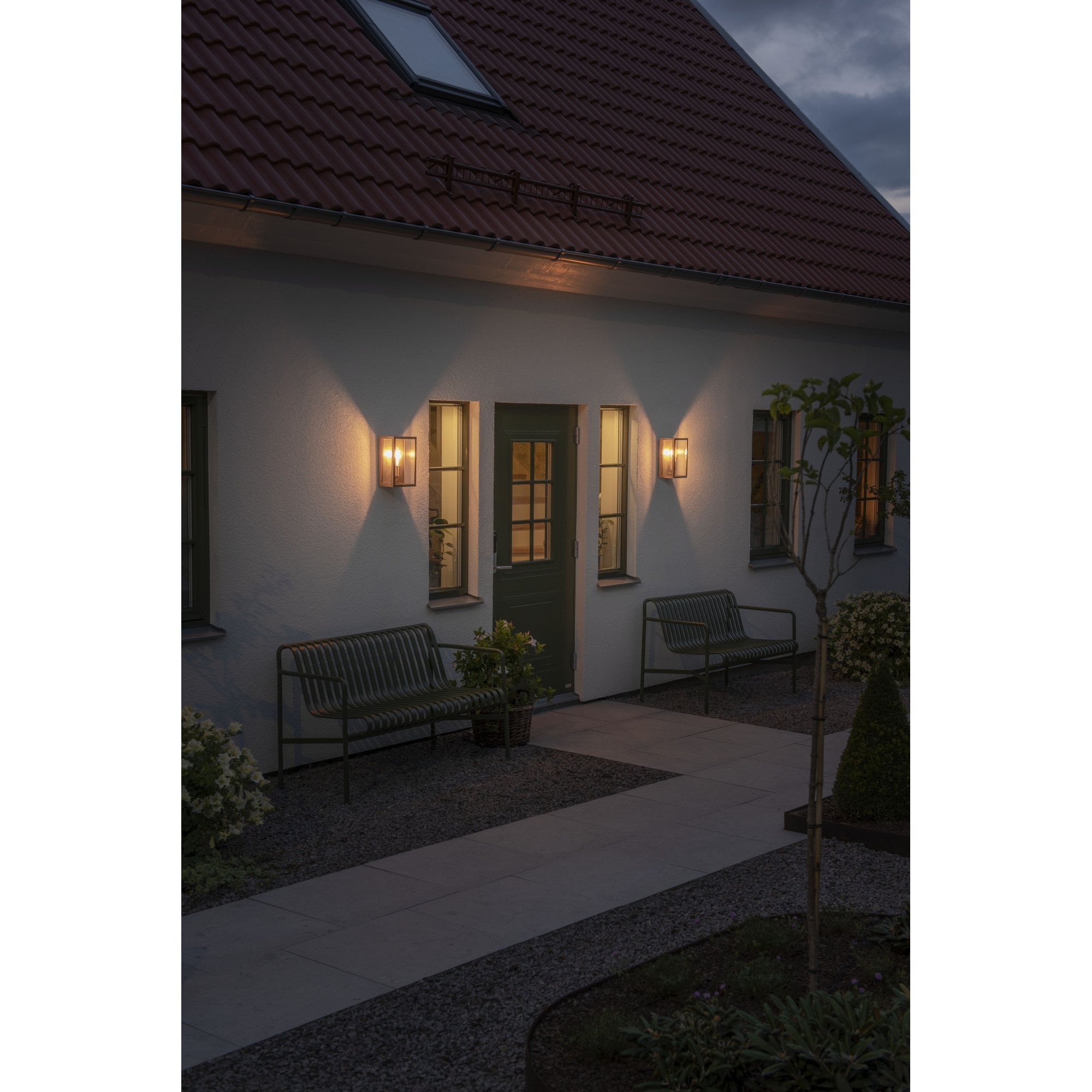 Konstsmide Carpi Medium Half Lantern - Brass