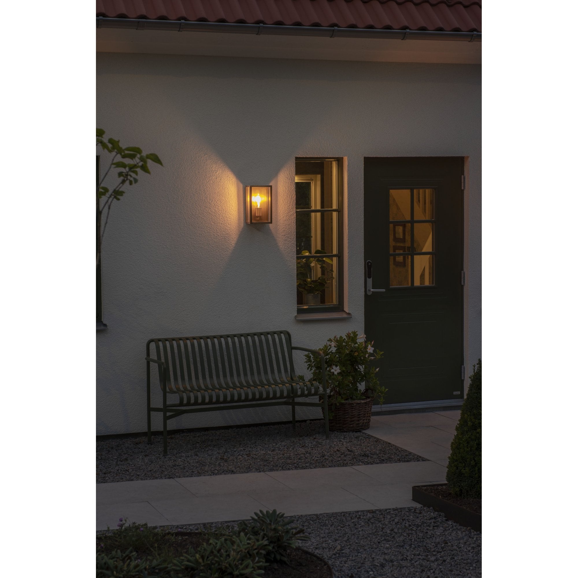 Konstsmide Carpi Medium Half Lantern - Brass