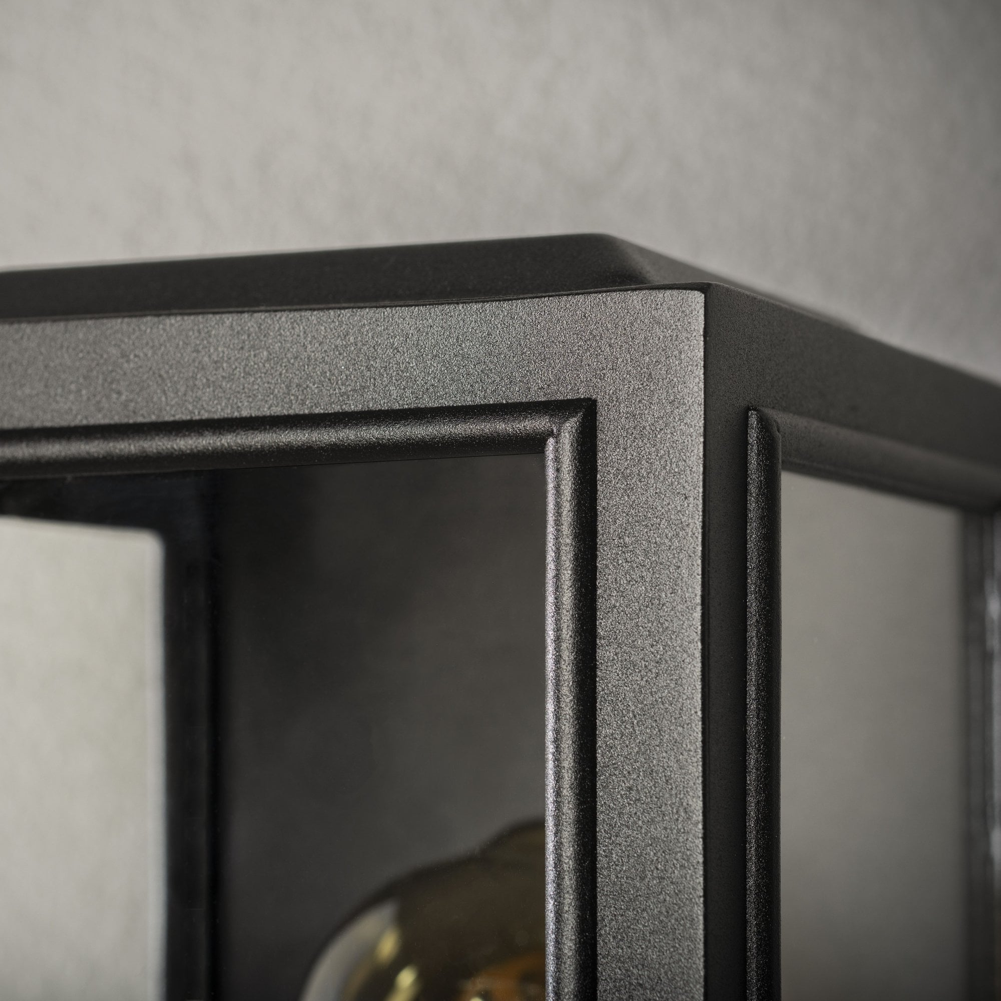 Konstsmide Carpi Small Half Lantern - Matt Black