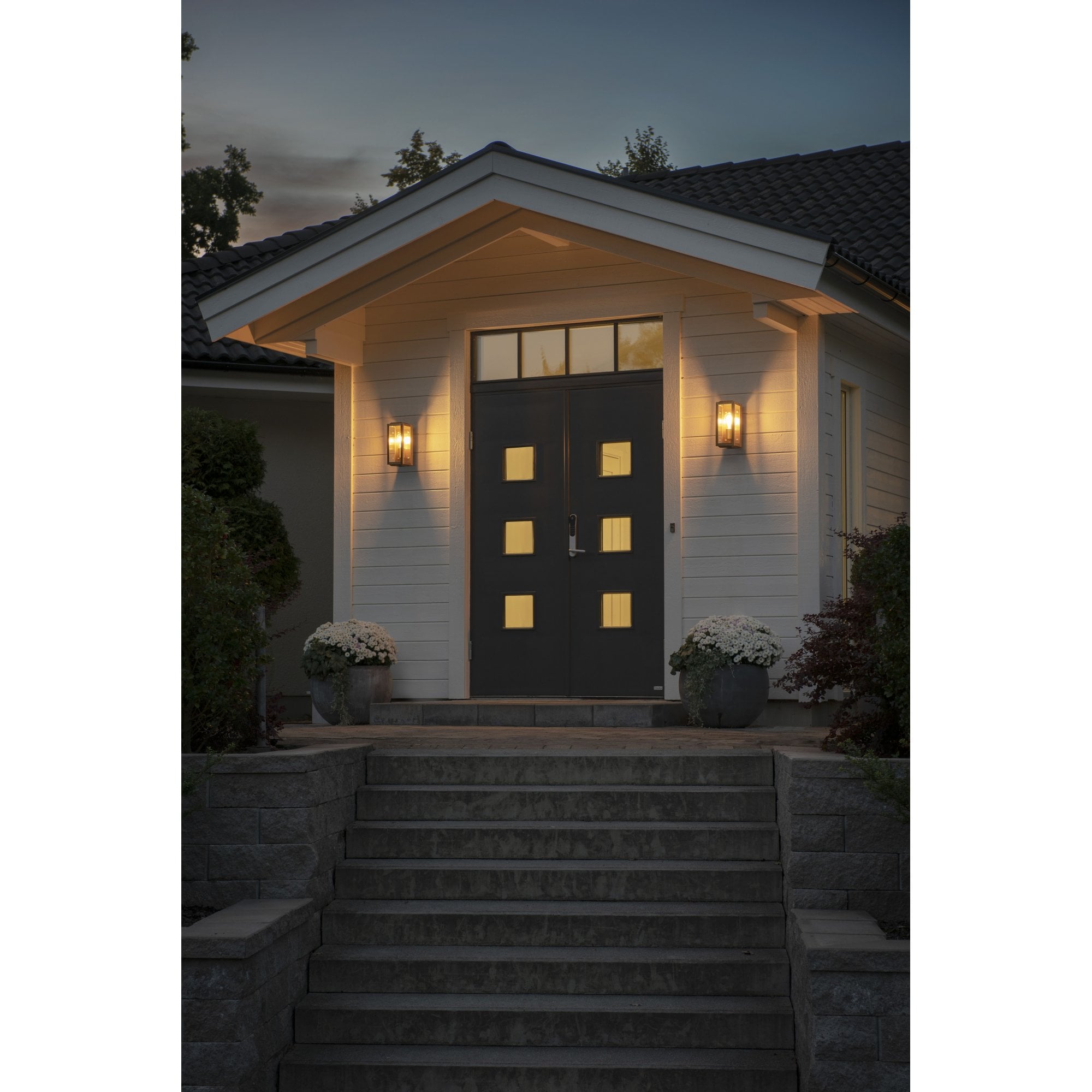 Konstsmide Carpi Small Half Lantern - Brass