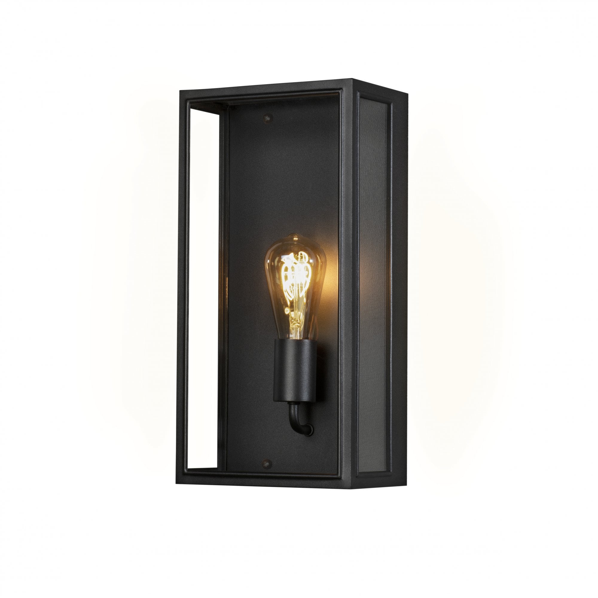 Konstsmide Carpi Large Half Lantern - Matt Black