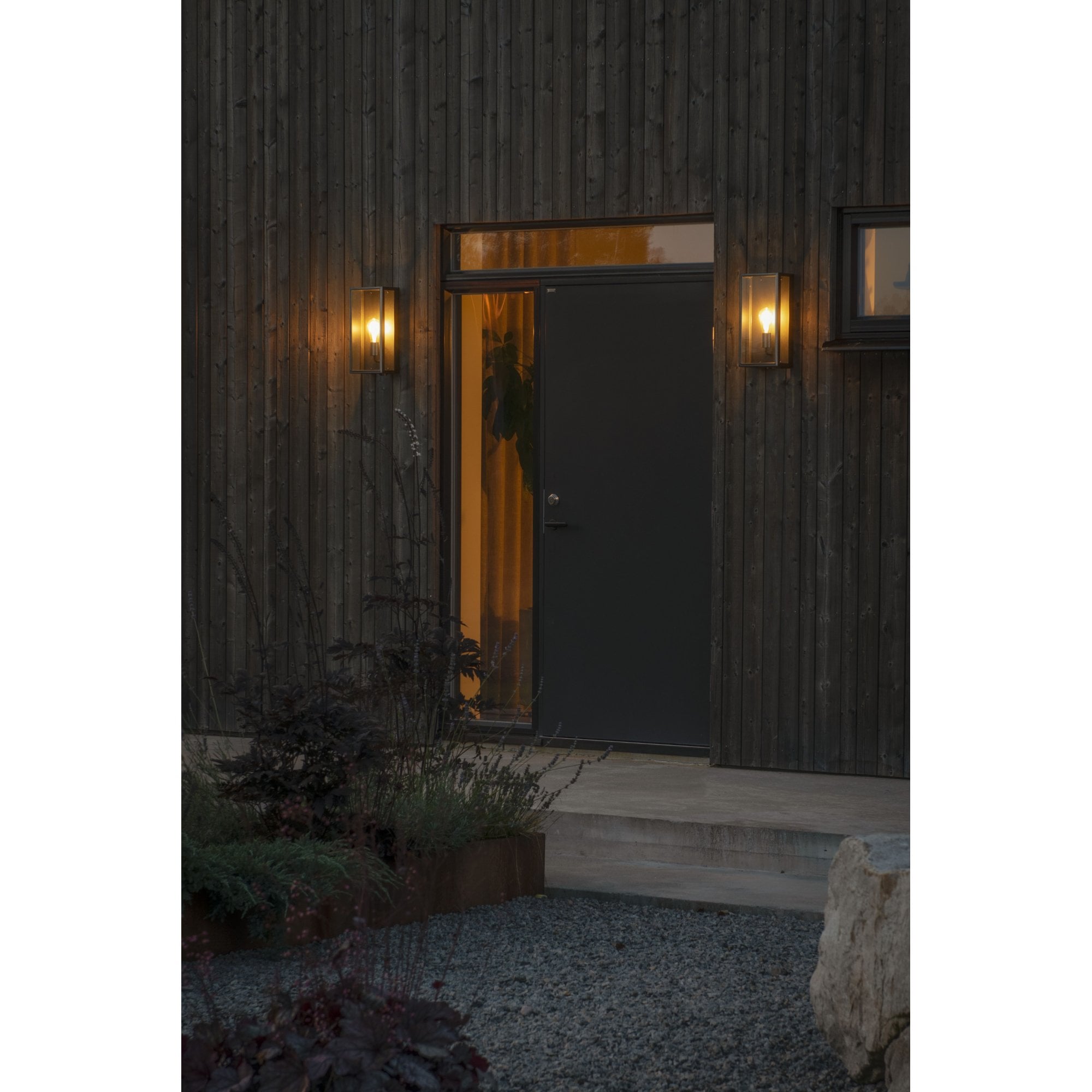 Konstsmide Carpi Large Half Lantern - Matt Black