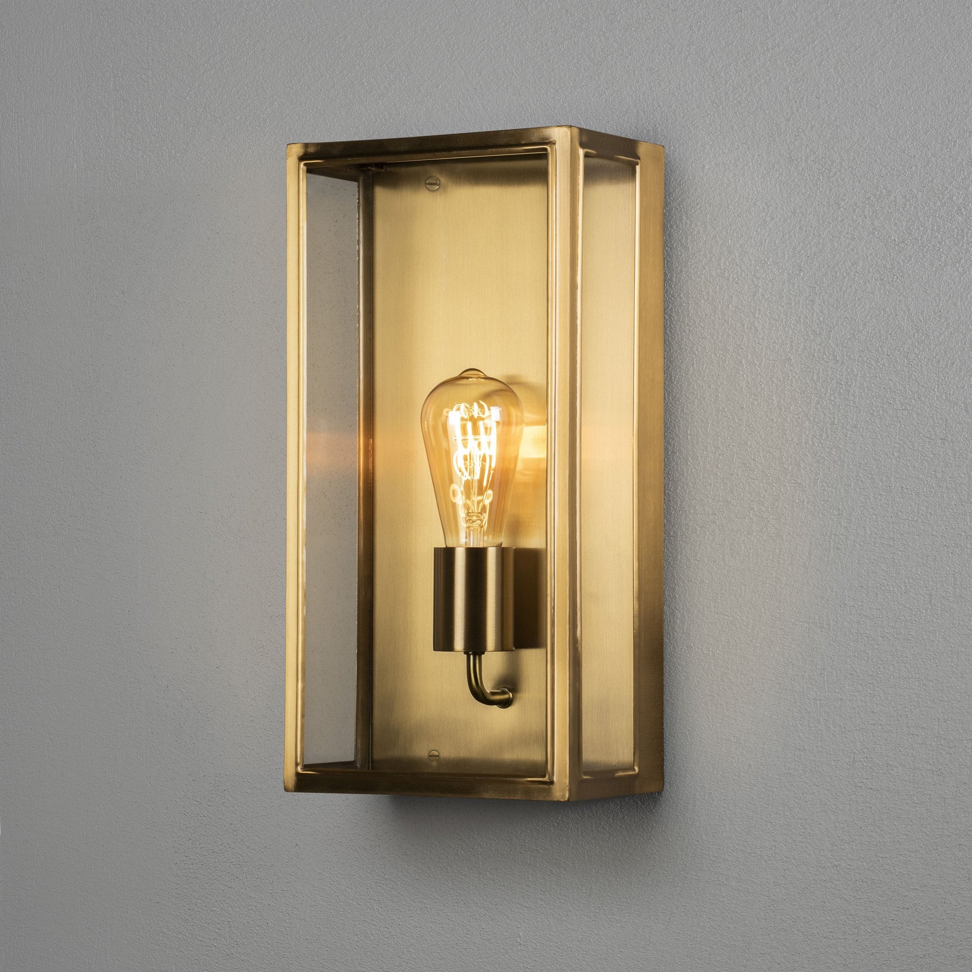 Konstsmide Carpi Large Half Lantern - Brass