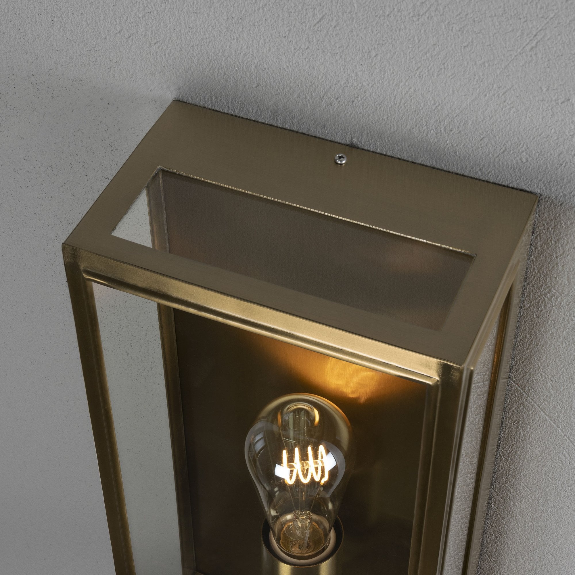 Konstsmide Carpi Large Half Lantern - Brass