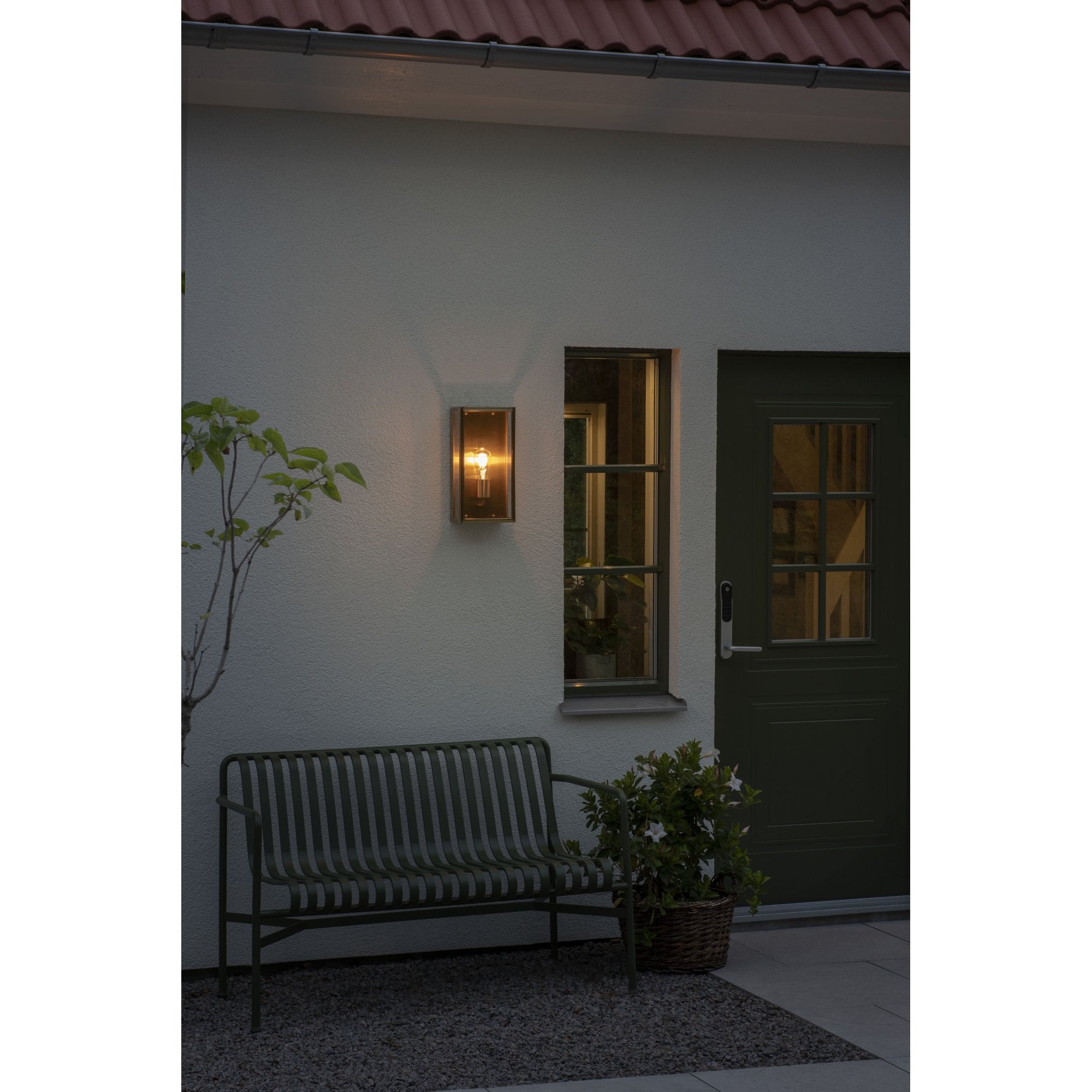 Konstsmide Carpi Large Half Lantern - Brass