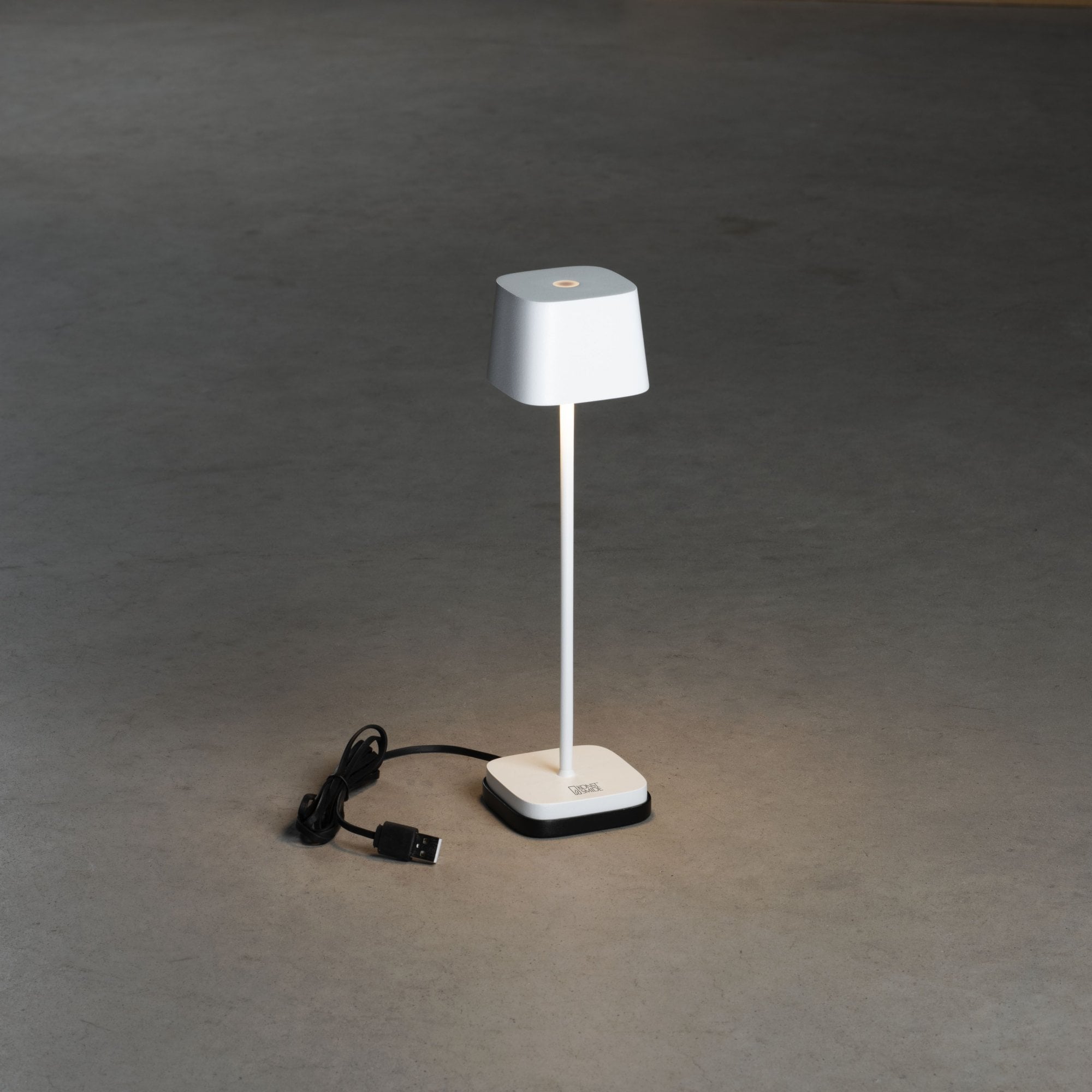 Konstsmide Capri Mini LED Table Lamp with USB - Matt White