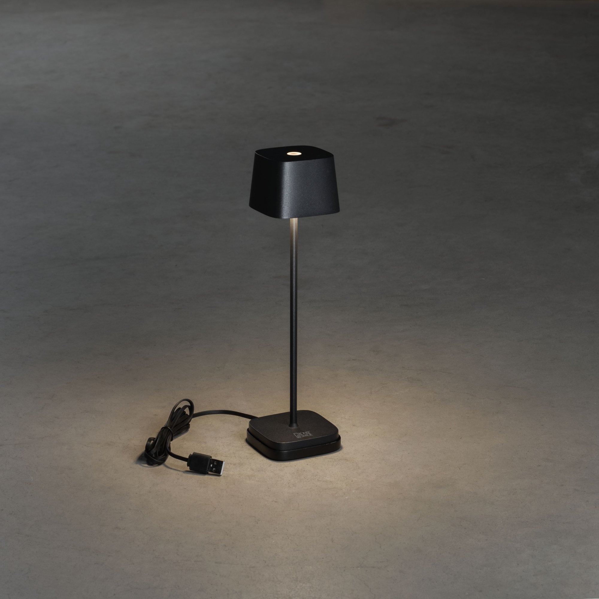 Konstsmide Capri Mini LED Table Lamp with USB - Matt Black