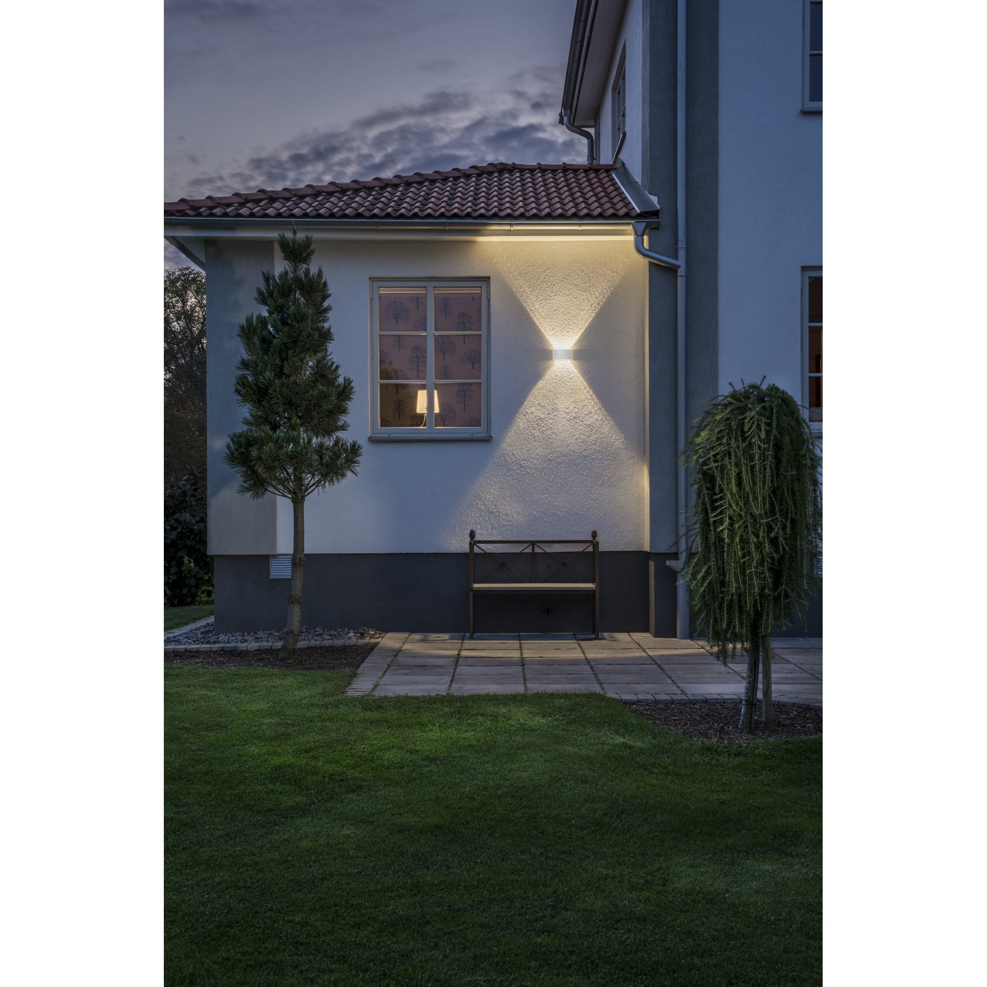 Konstsmide Chieri Rounded LED Wall Light - Matt White
