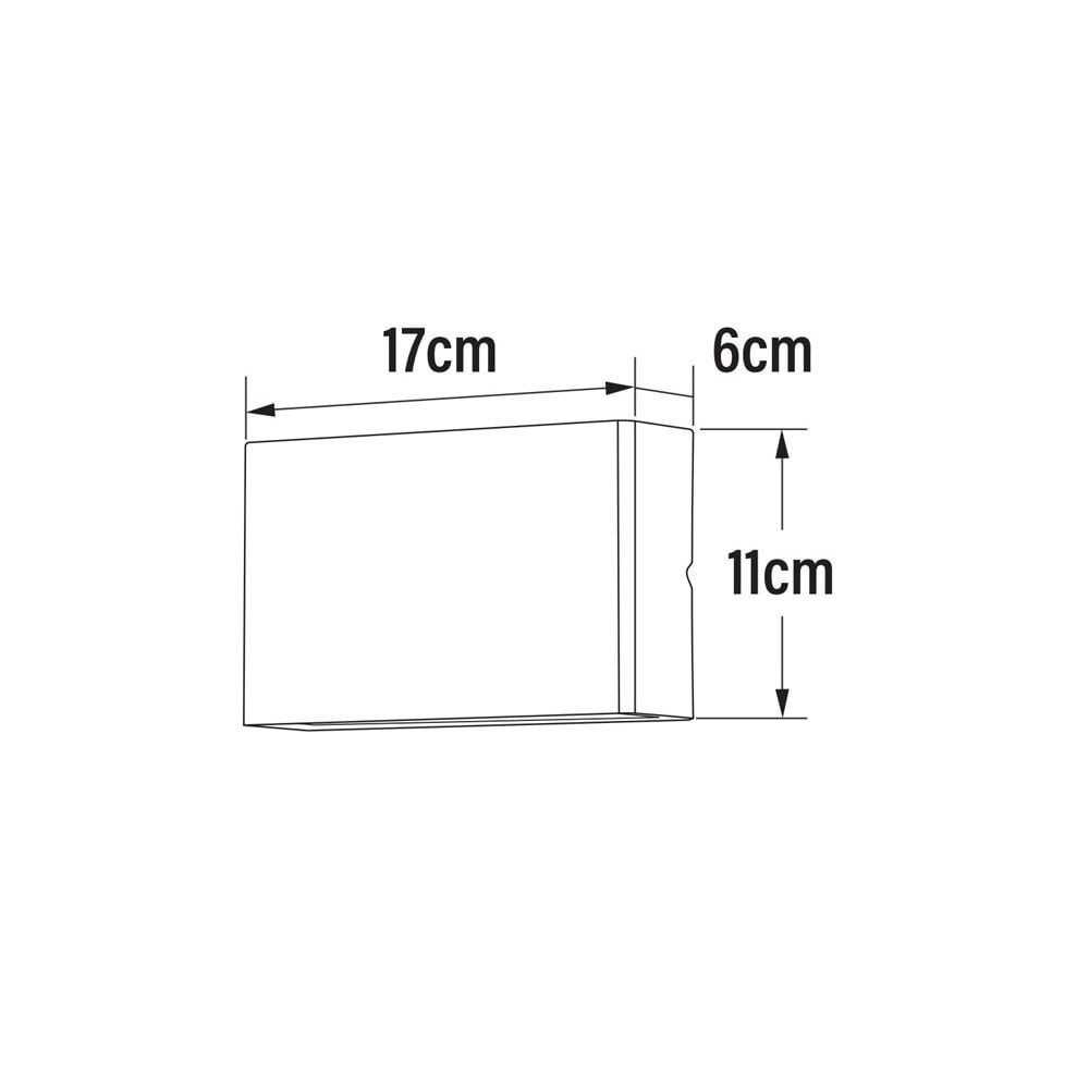 Konstsmide Chieri Rectangular LED Wall Light - Matt White