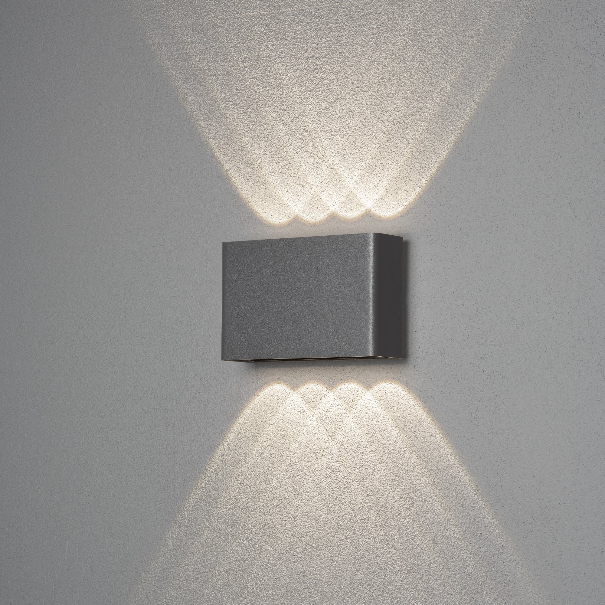 Konstsmide Chieri Rectangular LED Wall Light - Anthracite
