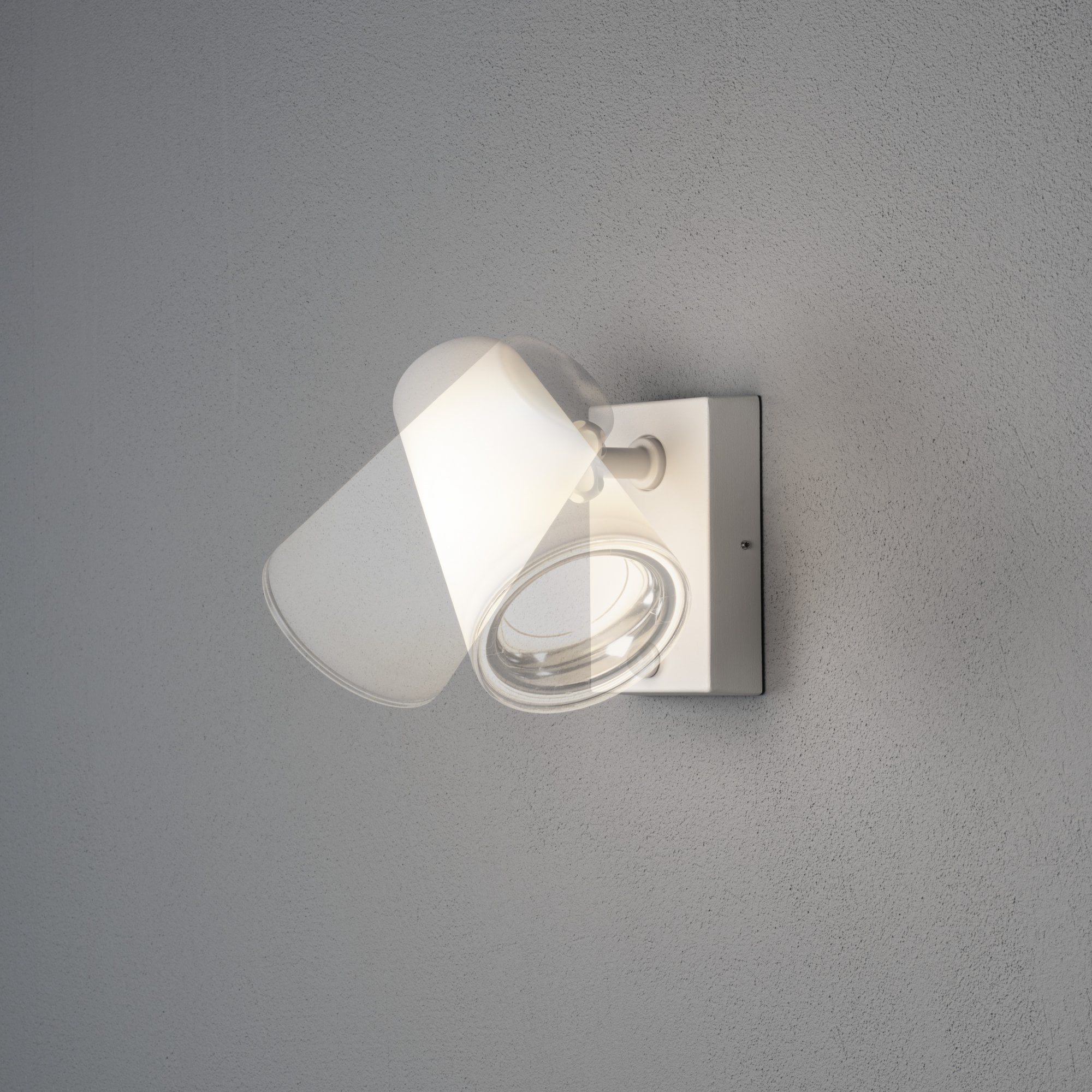 Konstsmide Fano Adjustable Wall Light with PIR - Matt White