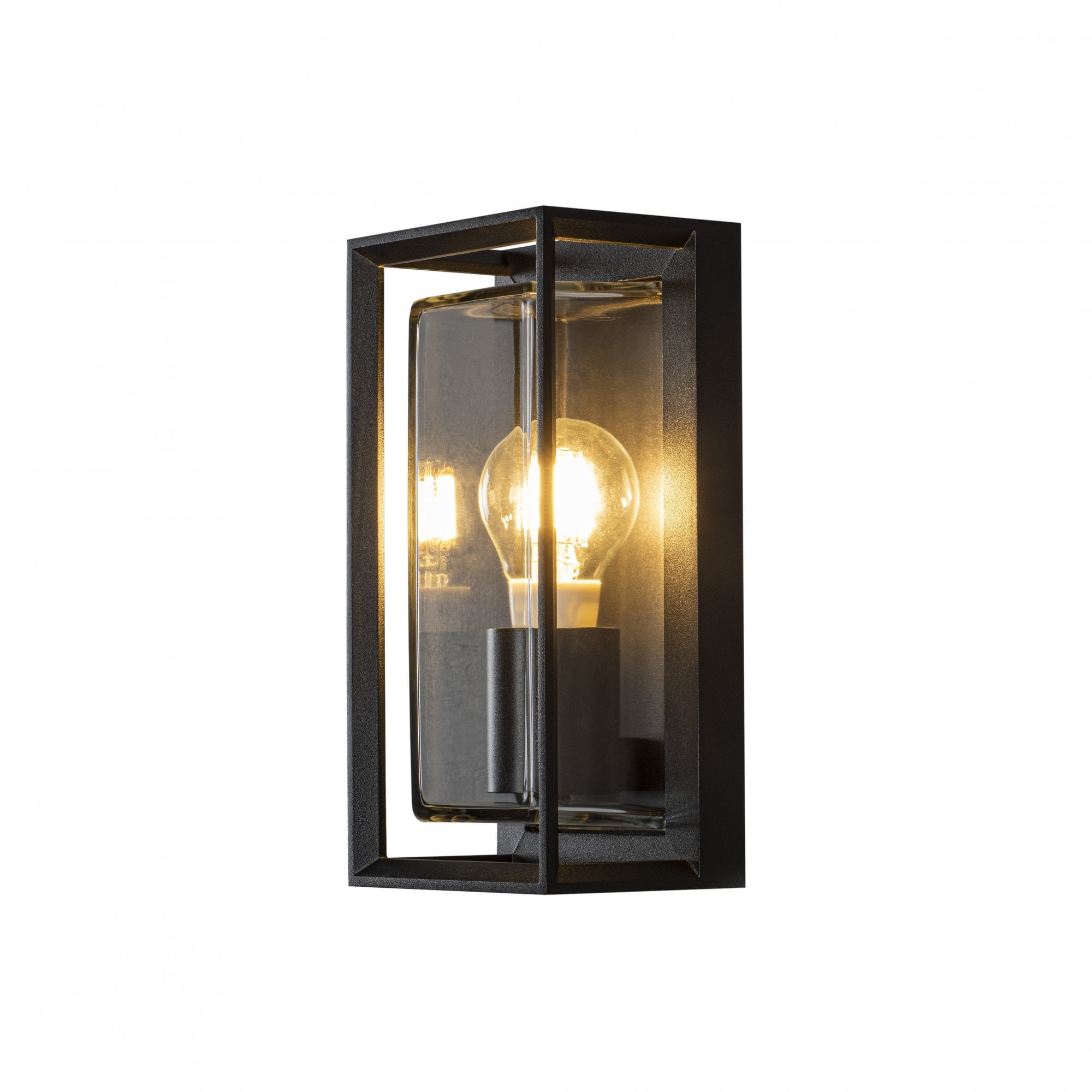 Konstsmide Brindisi Half Lantern - Open Frame - Matt Black