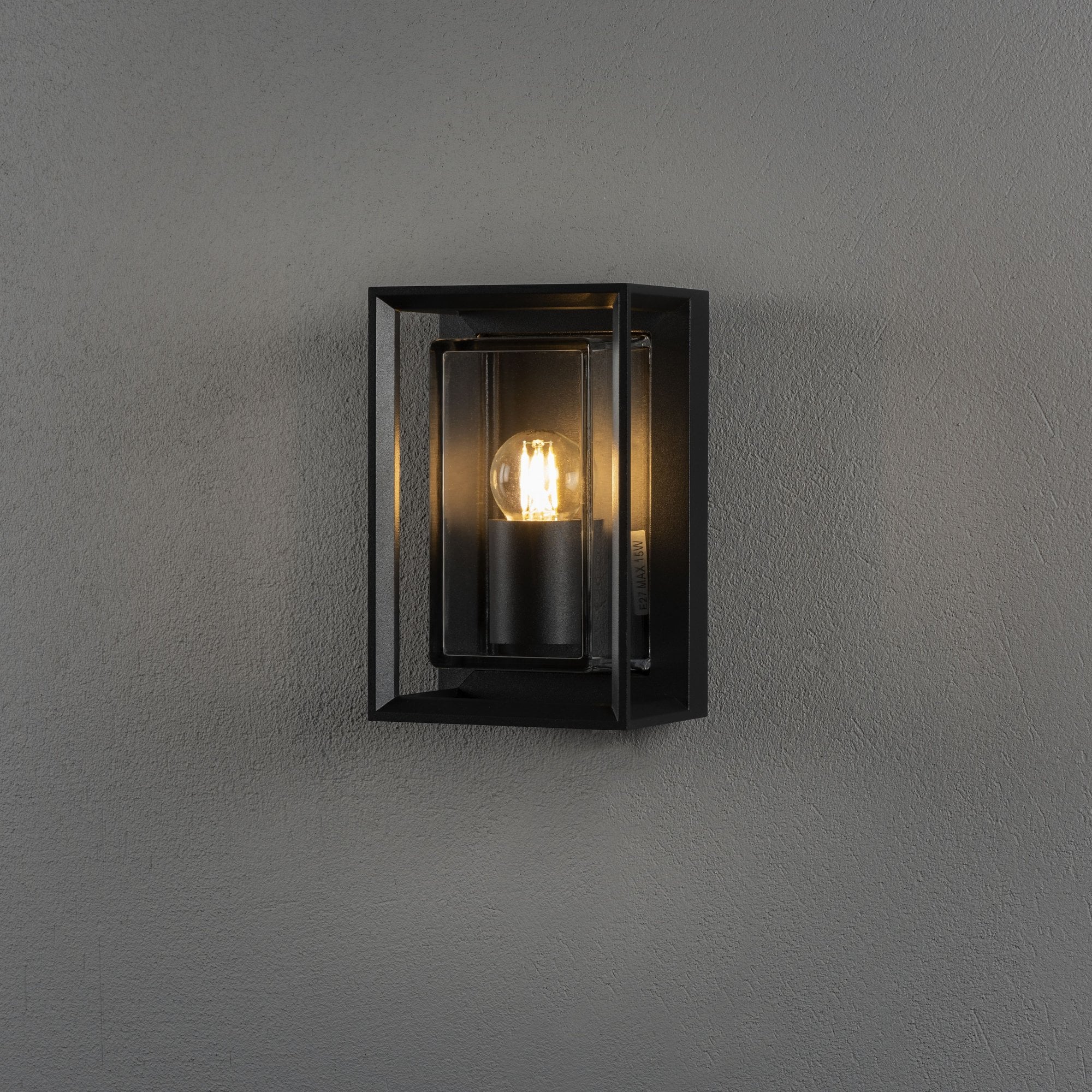Konstsmide Brindisi Mini Half Lantern - Matt Black