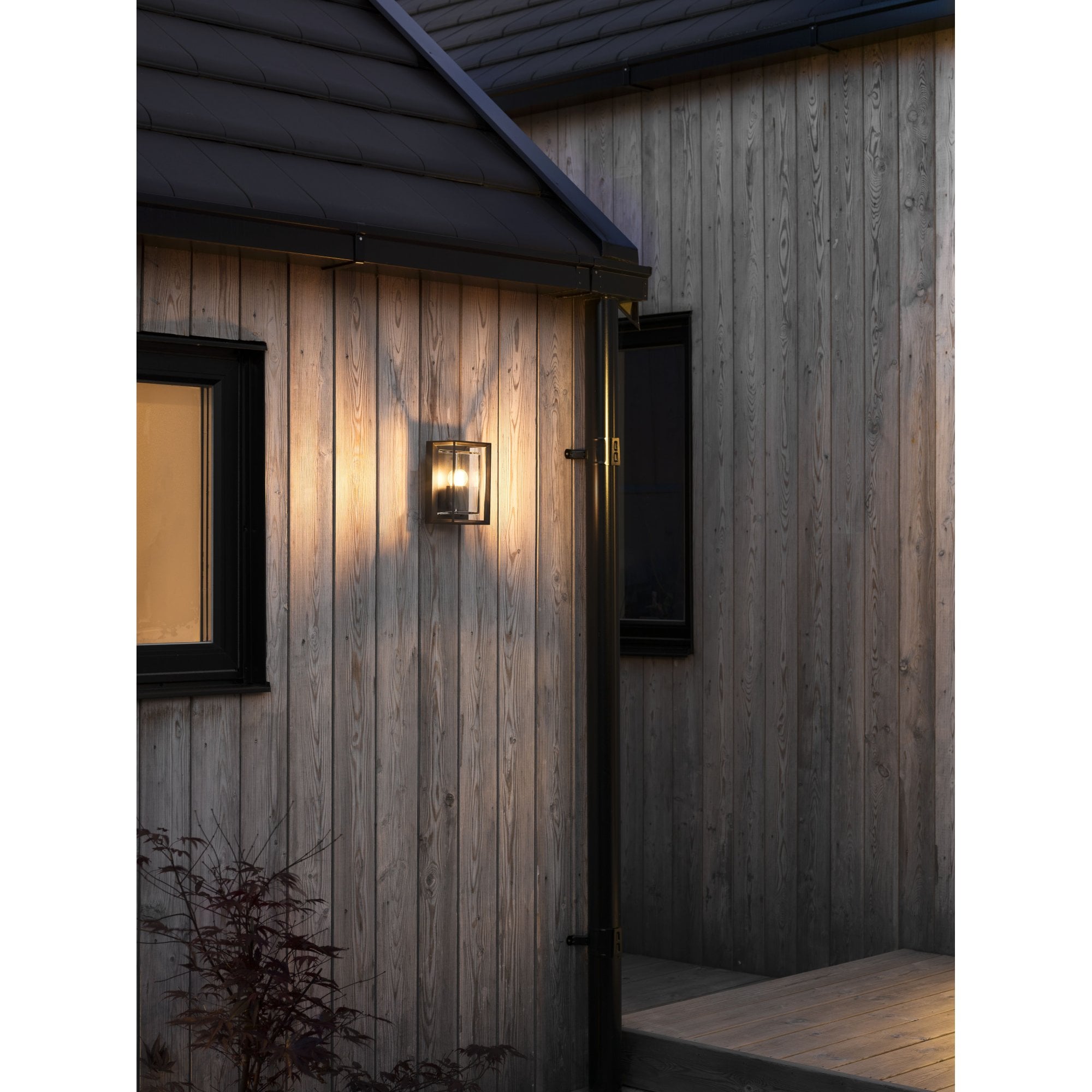 Konstsmide Brindisi Mini Half Lantern - Matt Black