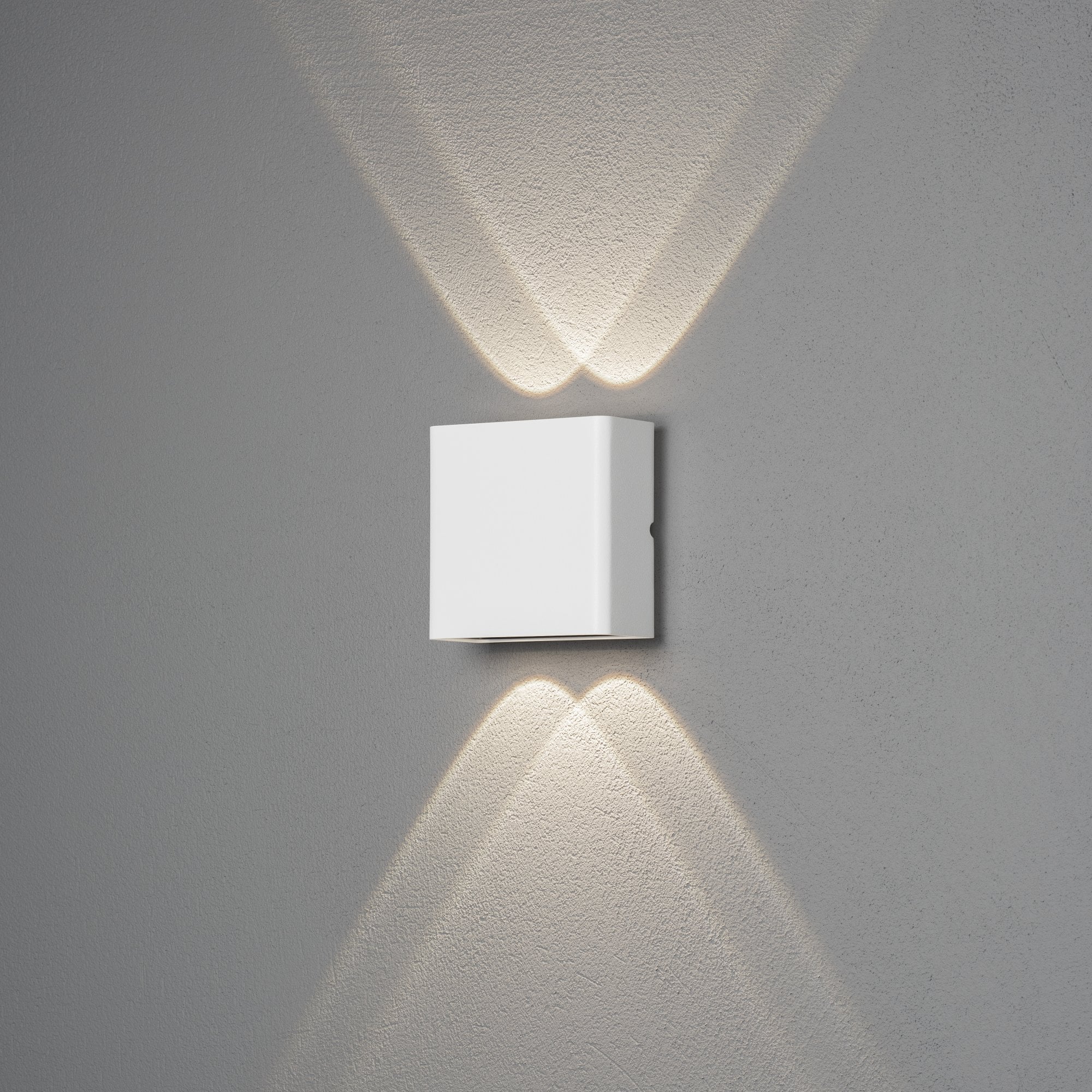 Konstsmide Chieri Square LED Wall Light - Matt White