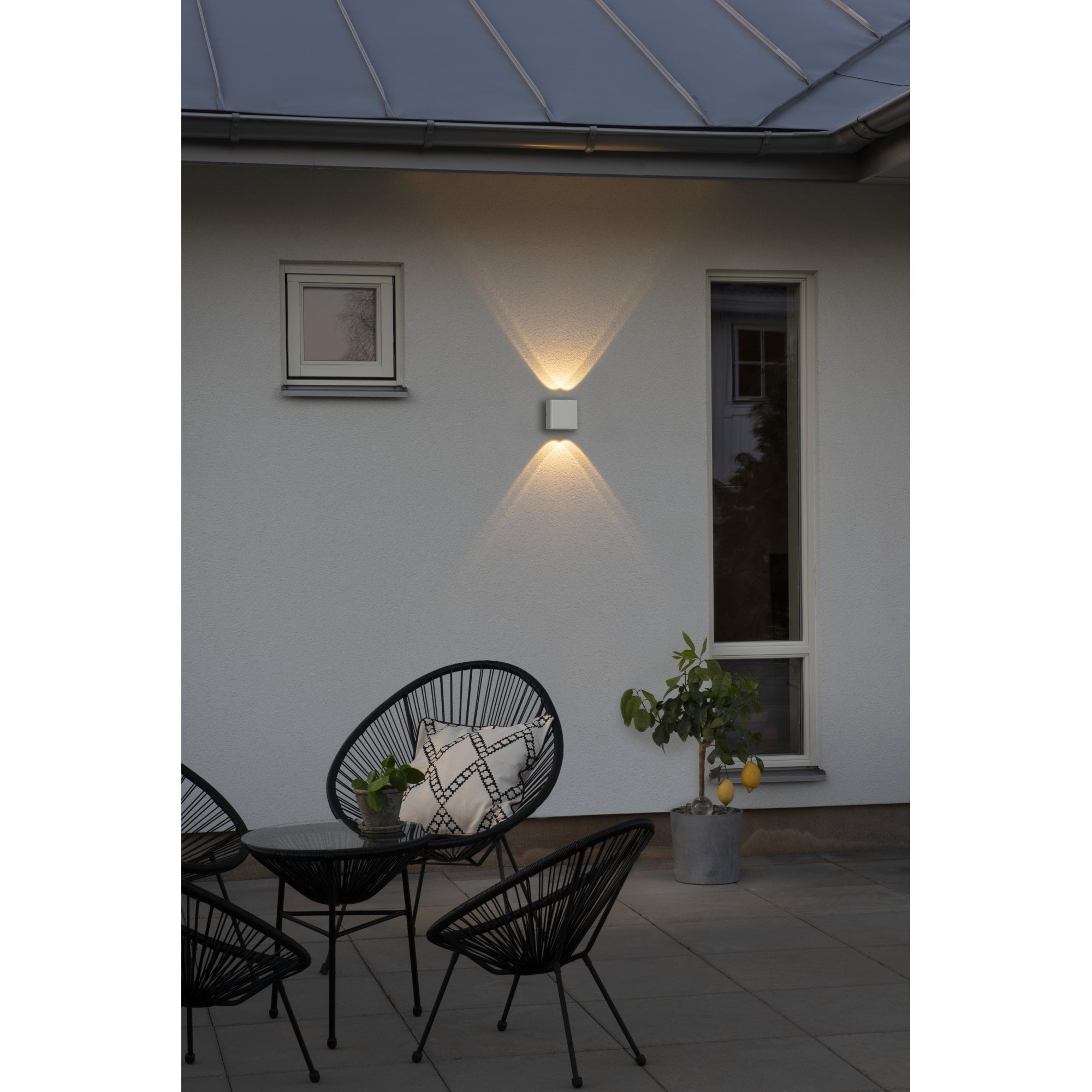 Konstsmide Chieri Square LED Wall Light - Matt White