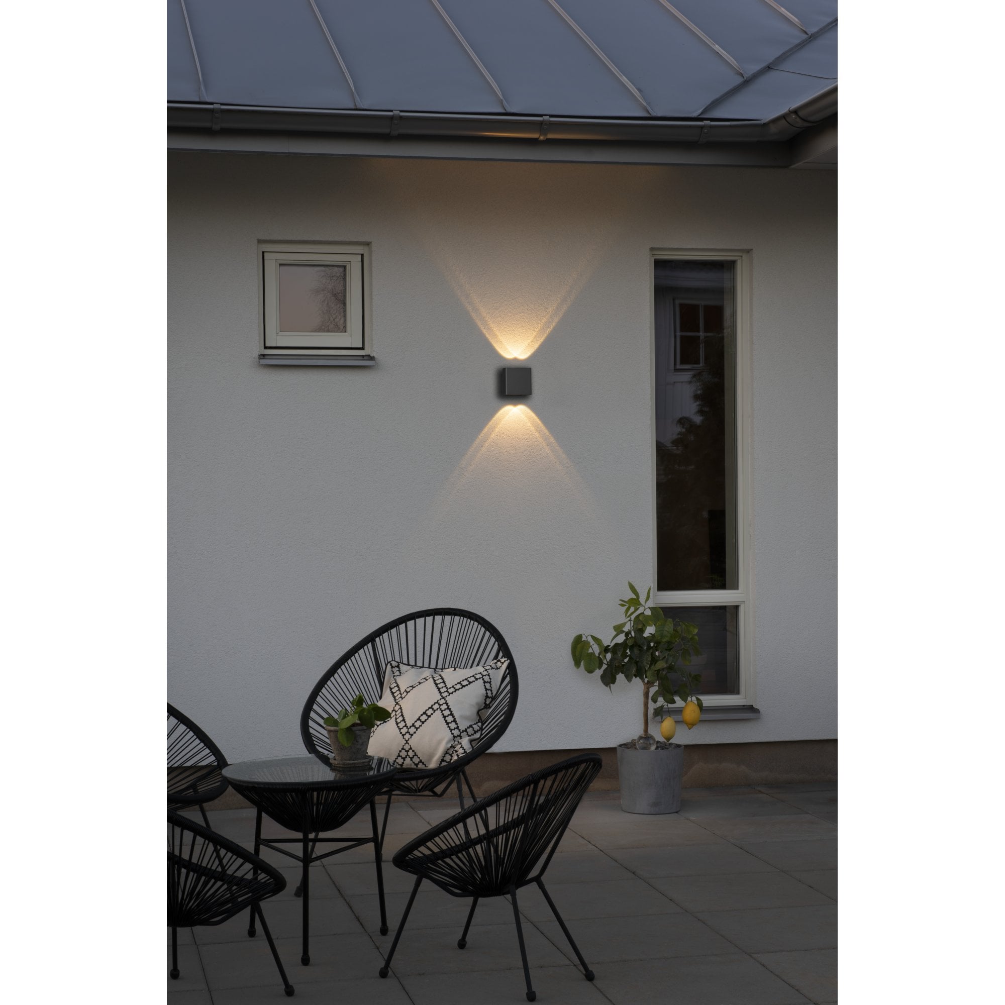 Konstsmide Chieri Square LED Wall Light - Anthracite